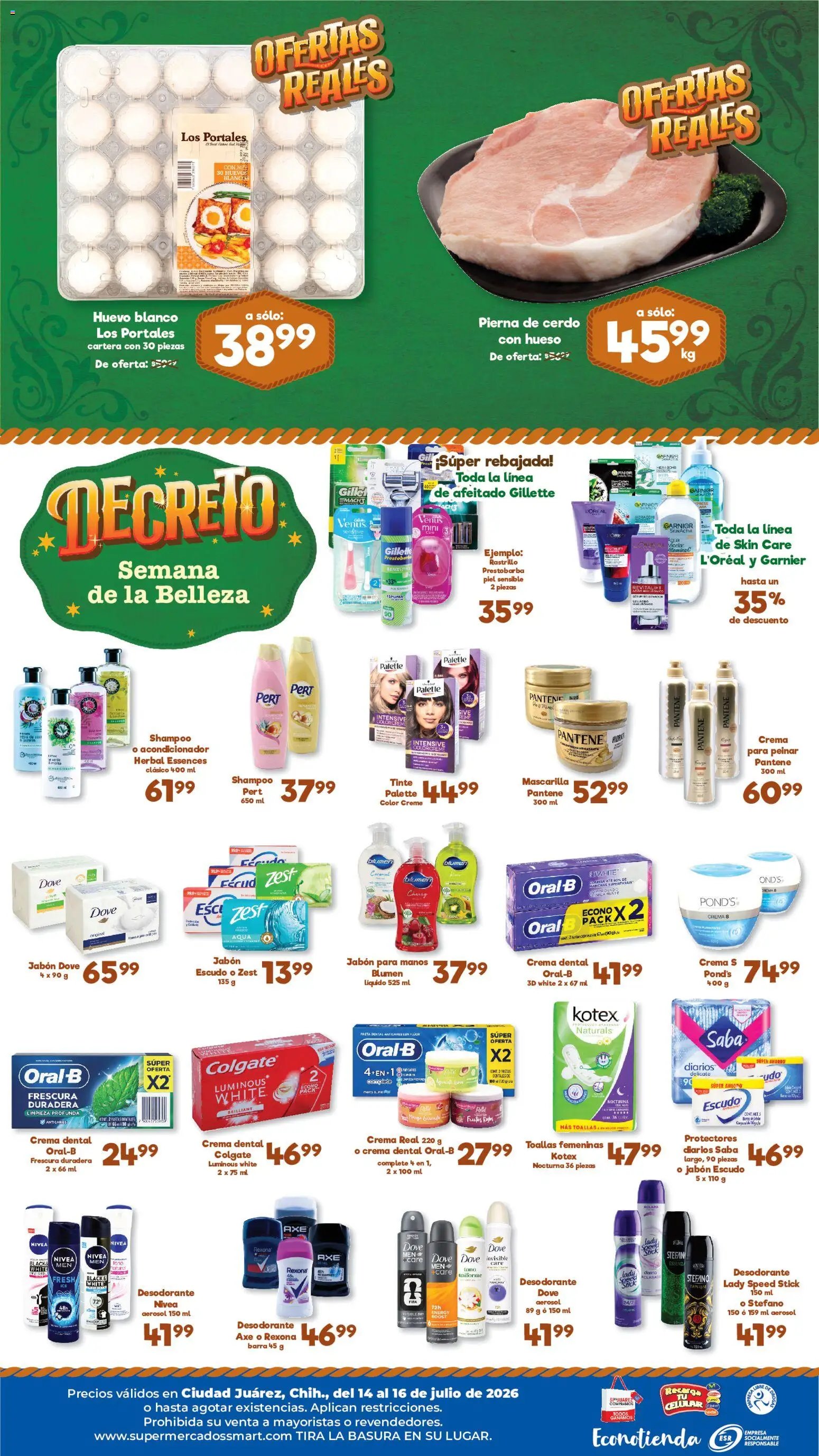 S-Mart oferta desde 14/07/2026 S-Mart folleto Ofertas de feria Juárez
