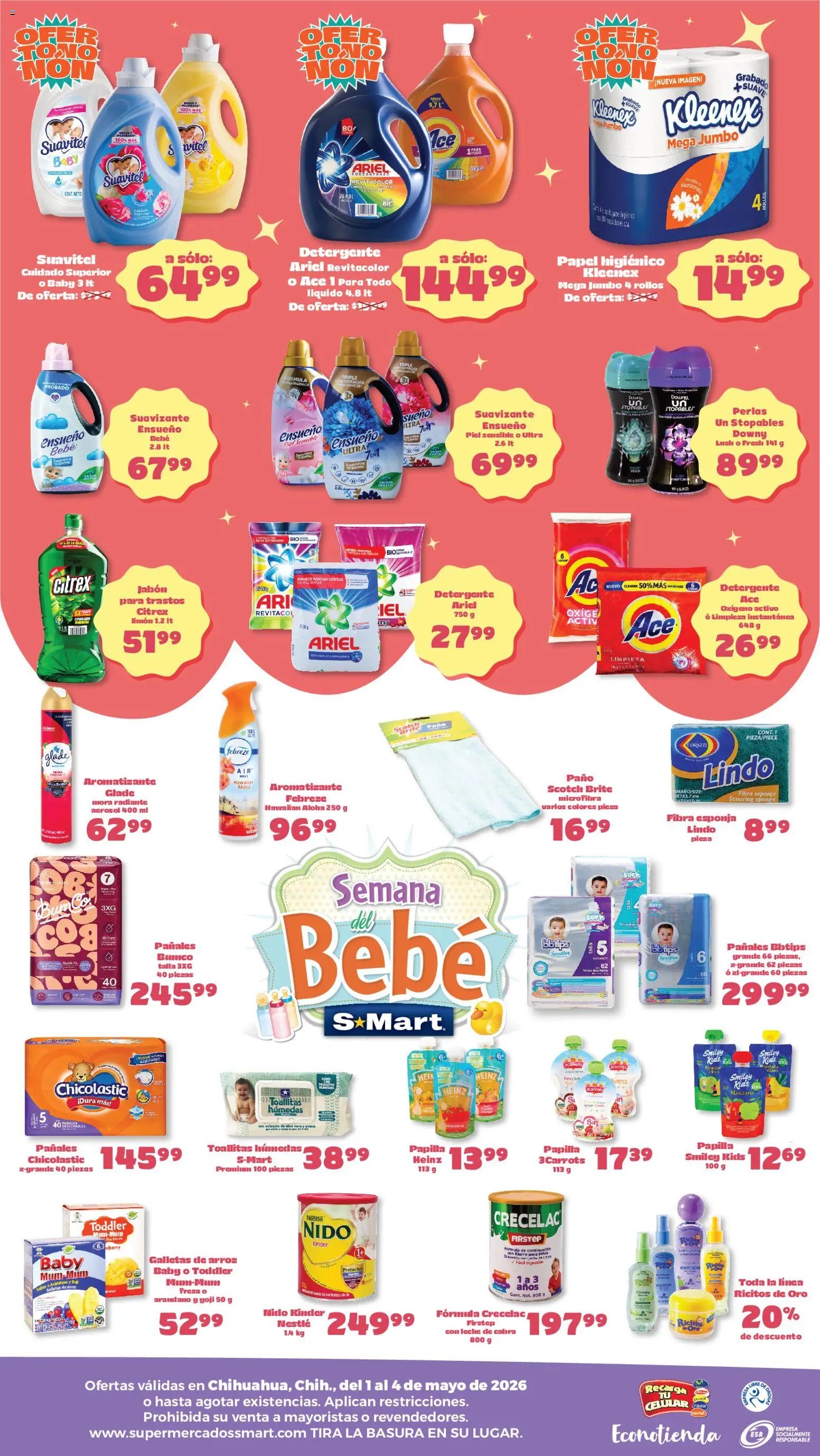 S-Mart oferta desde 01/05/2026 S-Mart folleto Ofertas de feria Chihuahua (2026-05-01 - 2026-05-04)