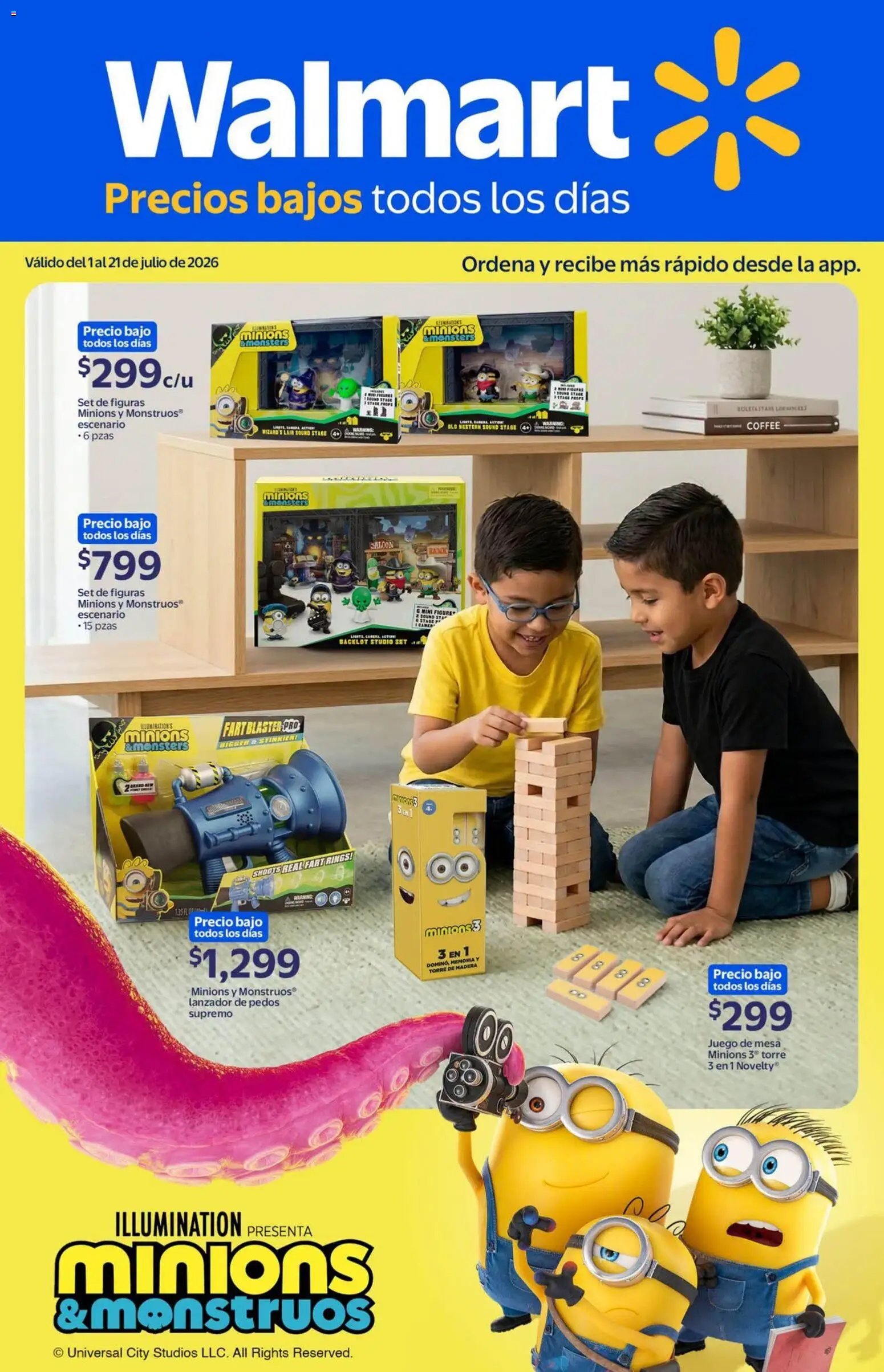 Walmart oferta desde 01/07/2026 Walmart folleto Los Minions ya llegaron