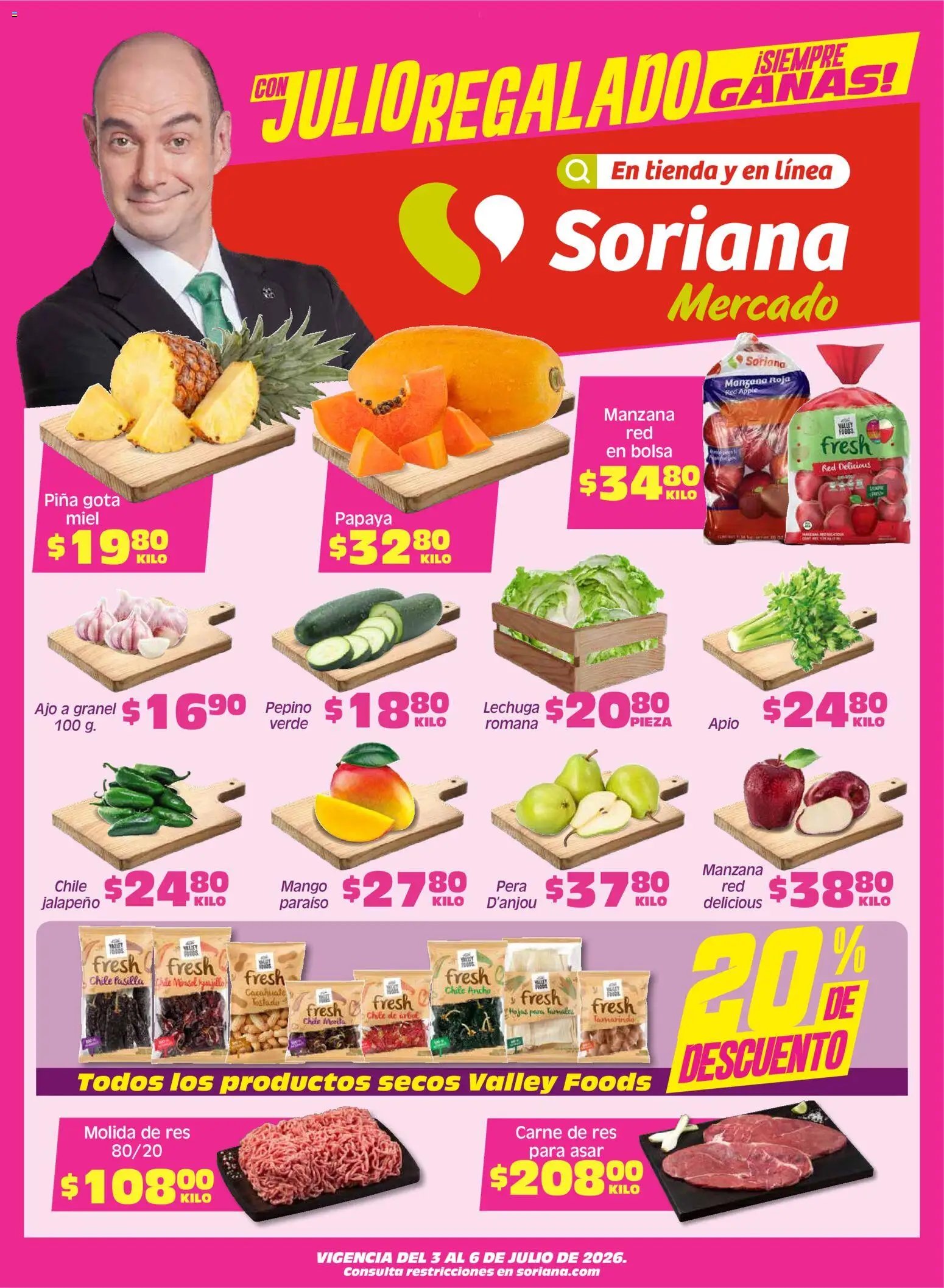 Soriana oferta desde 03/07/2026 Soriana Fin de Semana Mercado: Nuevo León