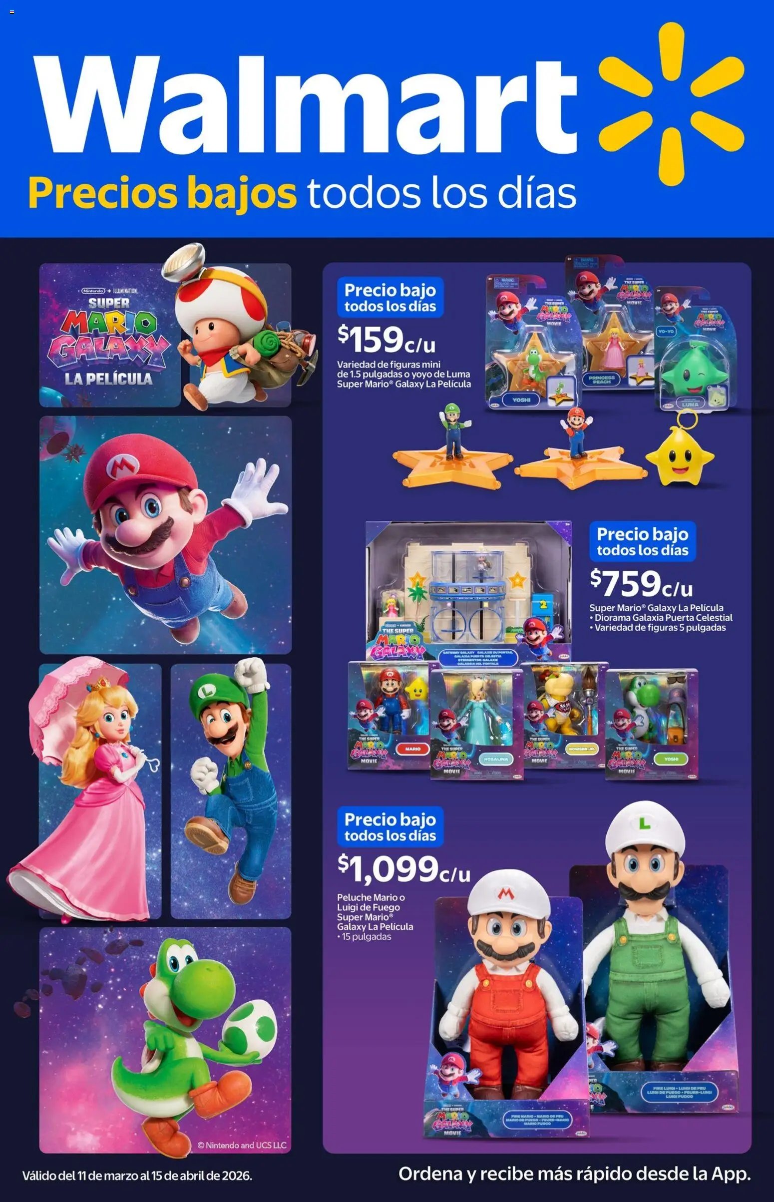 Walmart oferta desde 11/03/2026 Walmart folleto Mario Bros  (2026-03-11 - 2026-04-15)