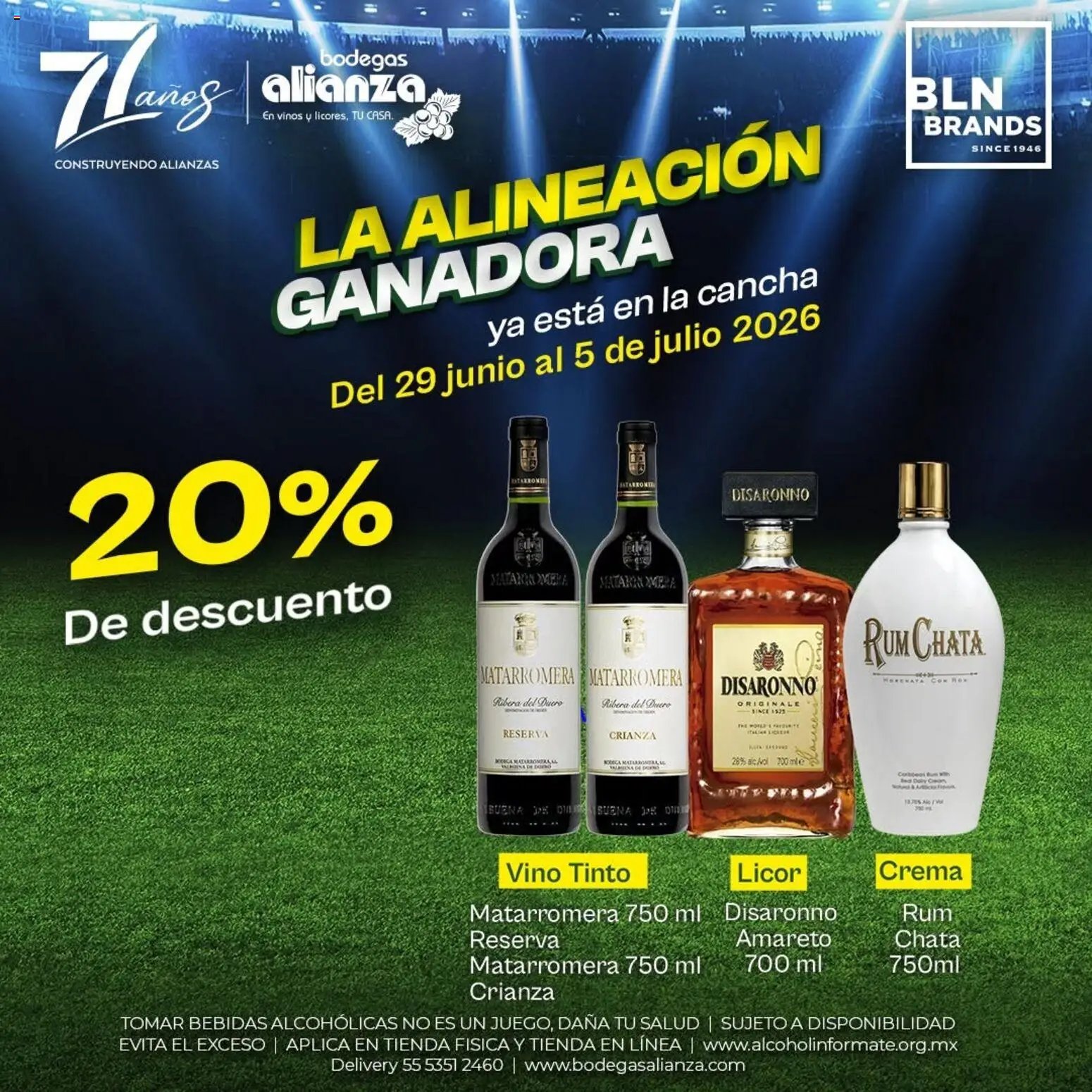 Bodegas Alianza oferta desde 29/06/2026 Bodegas Alianza catálogo La alineación ganadora