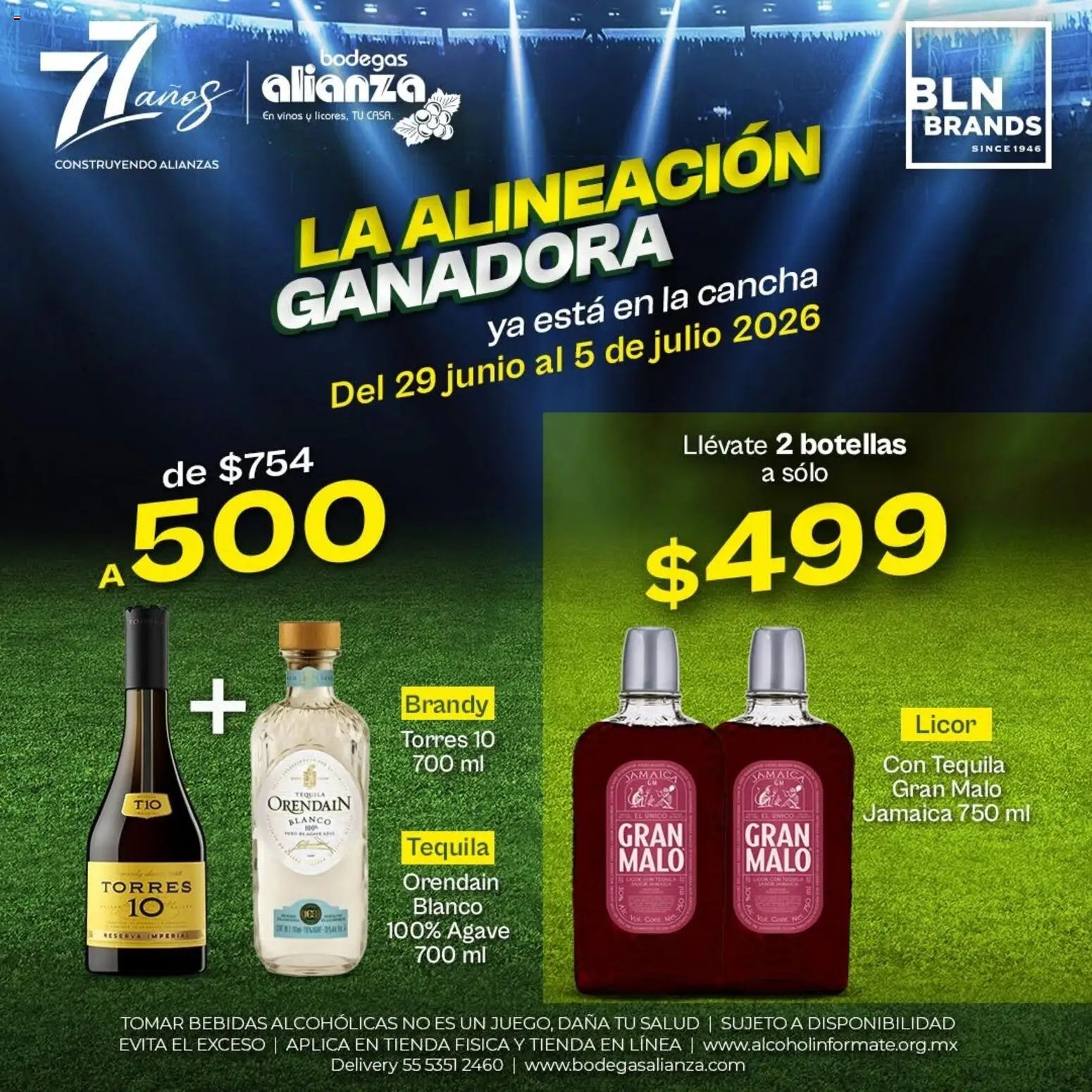 Bodegas Alianza oferta desde 29/06/2026 Bodegas Alianza catálogo La alineación ganadora