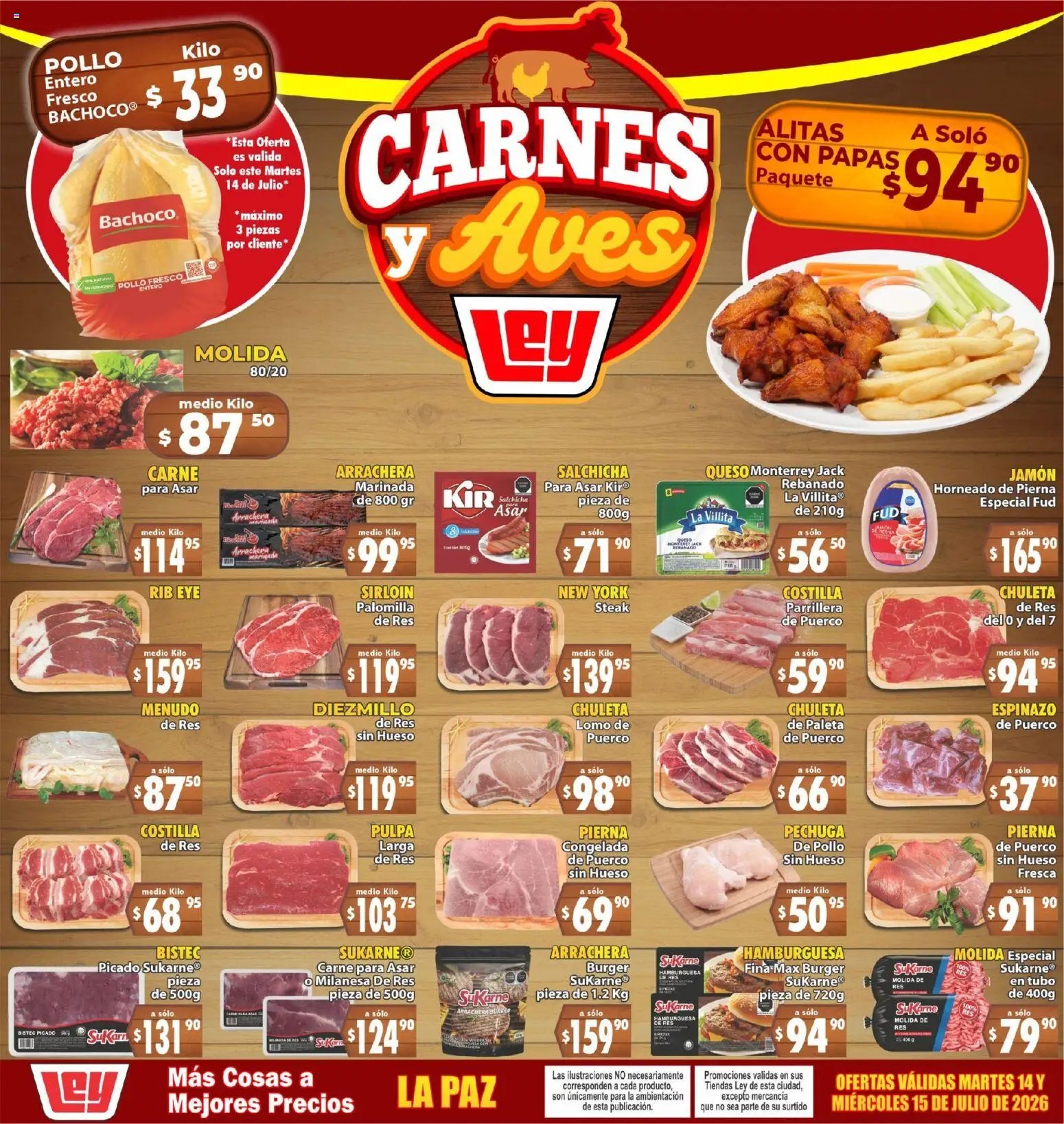 Casa Ley oferta desde 14/07/2026 Casa Ley folleto Carnes y Aves