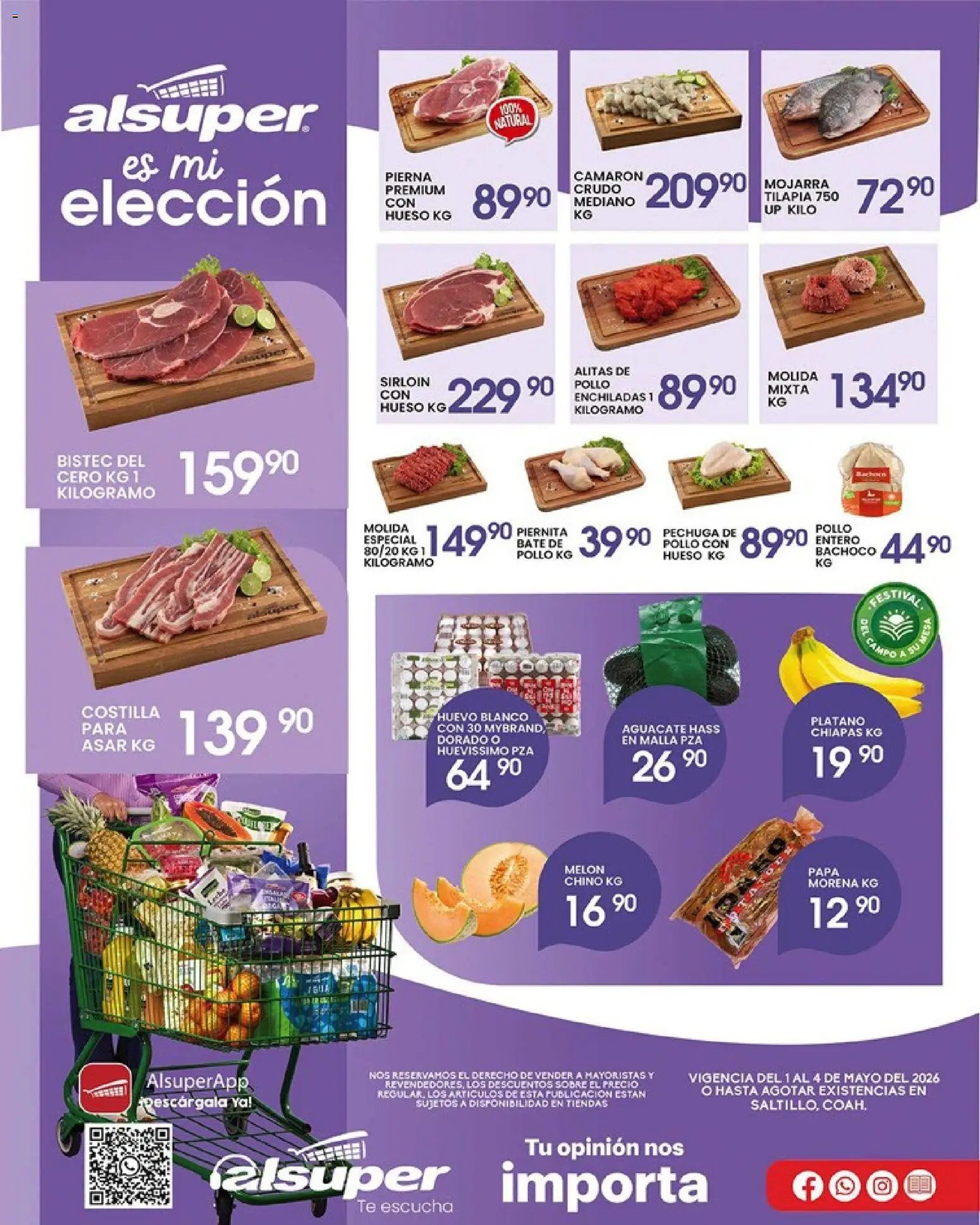 Alsuper oferta desde 01/05/2026 Alsuper folleto Saltillo (2026-05-01 - 2026-05-04)