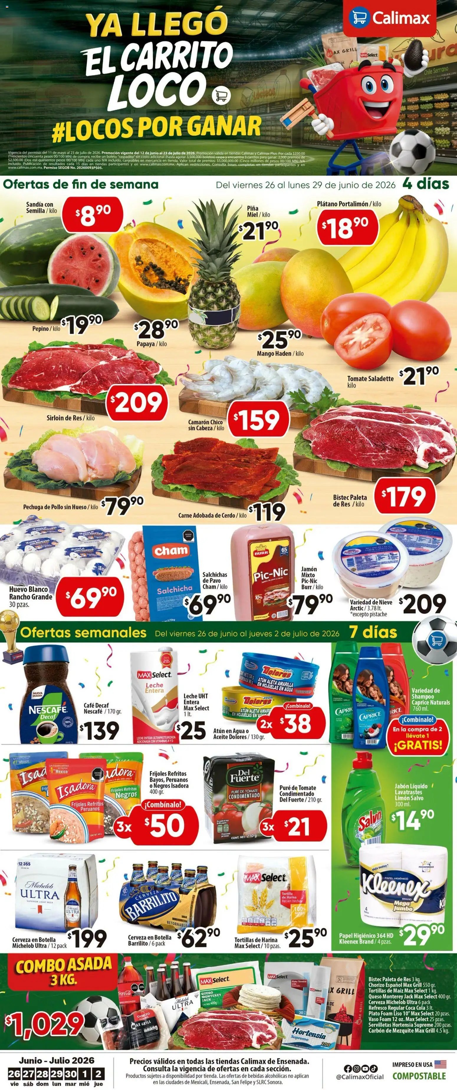 Calimax oferta desde 26/06/2026 Calimax folleto Ensenada