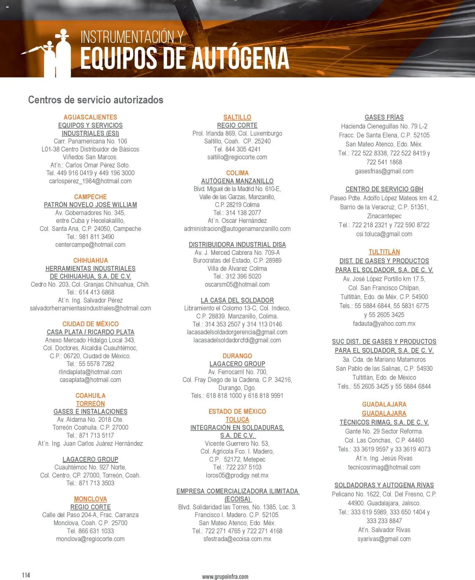 Infra oferta desde 01/01/2026 Catálogo
