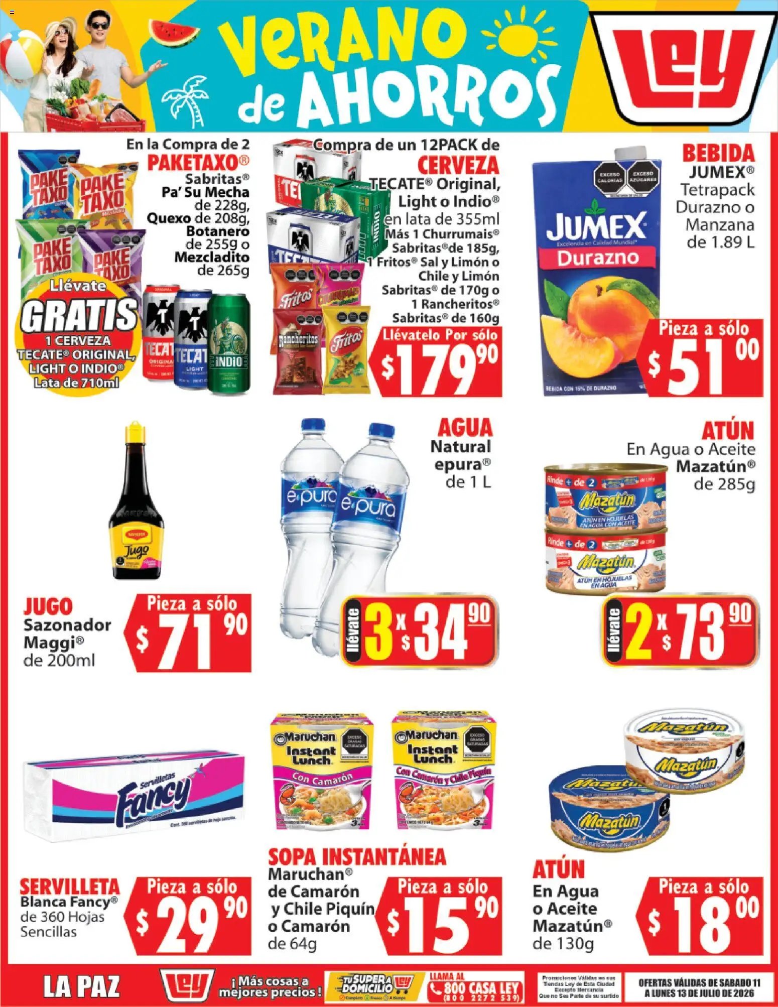 Casa Ley oferta desde 11/07/2026 Casa Ley folleto Verano de ahorros