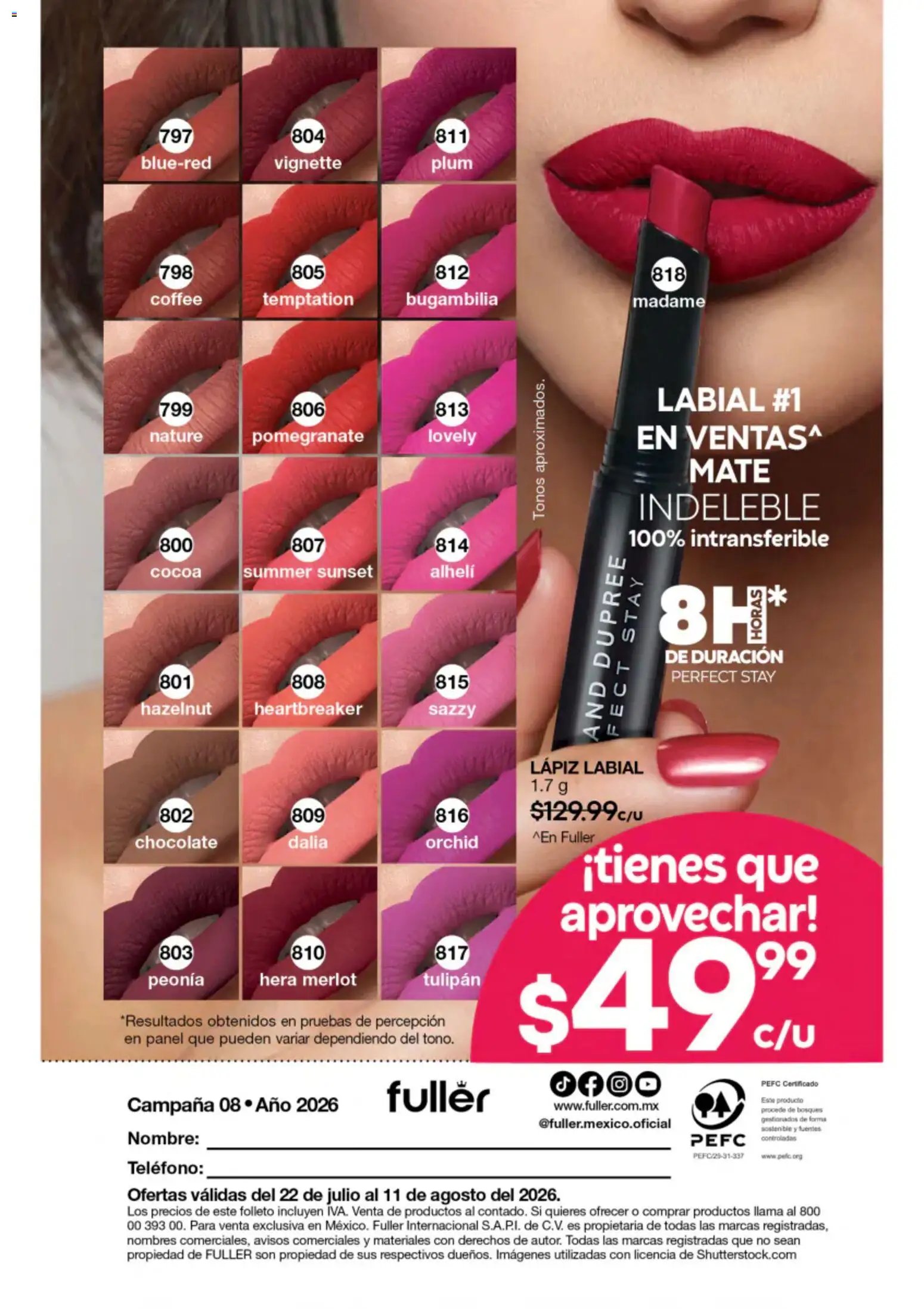 Fuller oferta desde 22/07/2026 Fuller campaña 8 2026