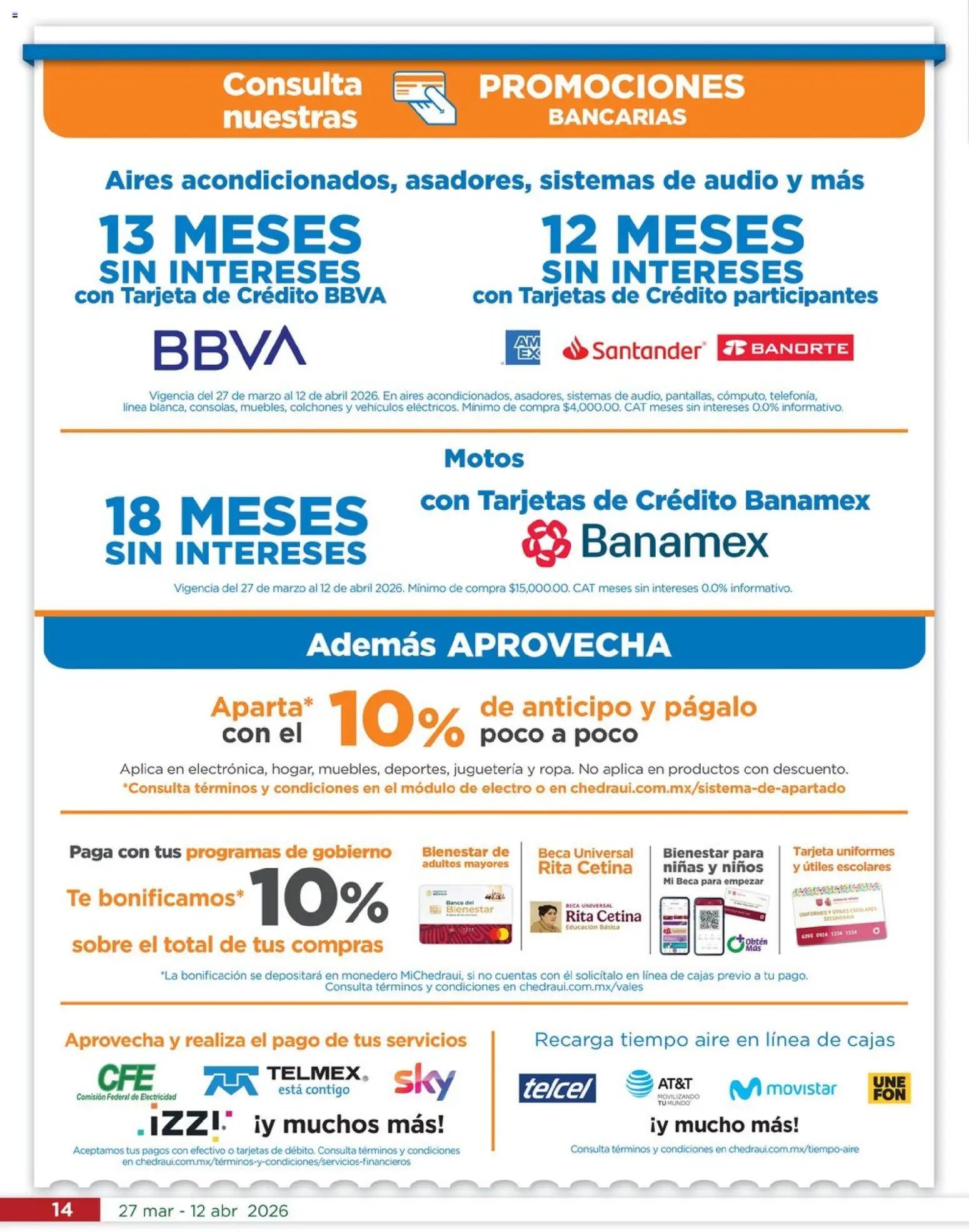 Chedraui oferta desde 27/03/2026 Chedraui folleto Vacaciones inolvidables (2026-03-27 - 2026-04-12)