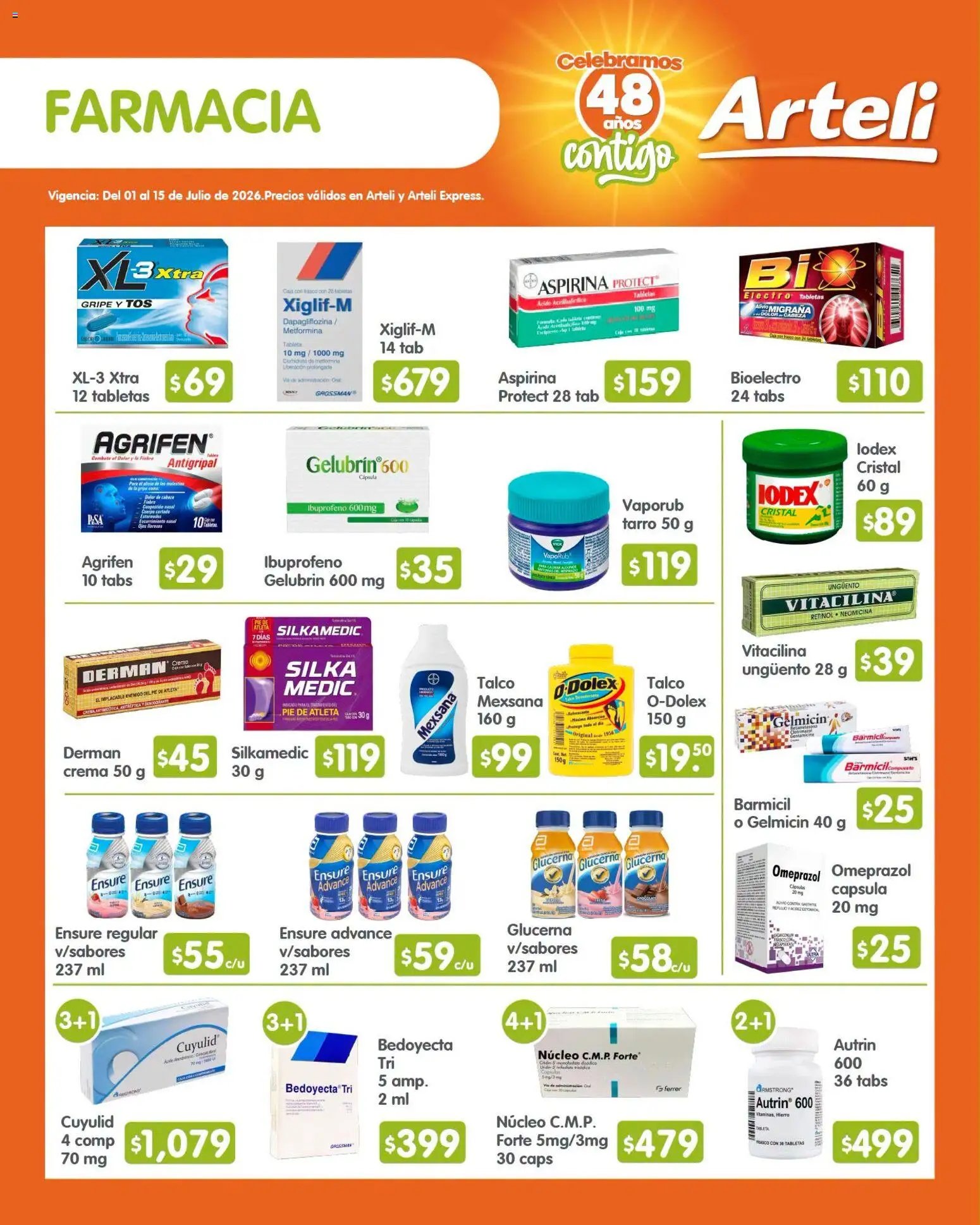 Arteli oferta desde 01/07/2026 Arteli folleto Quincenal