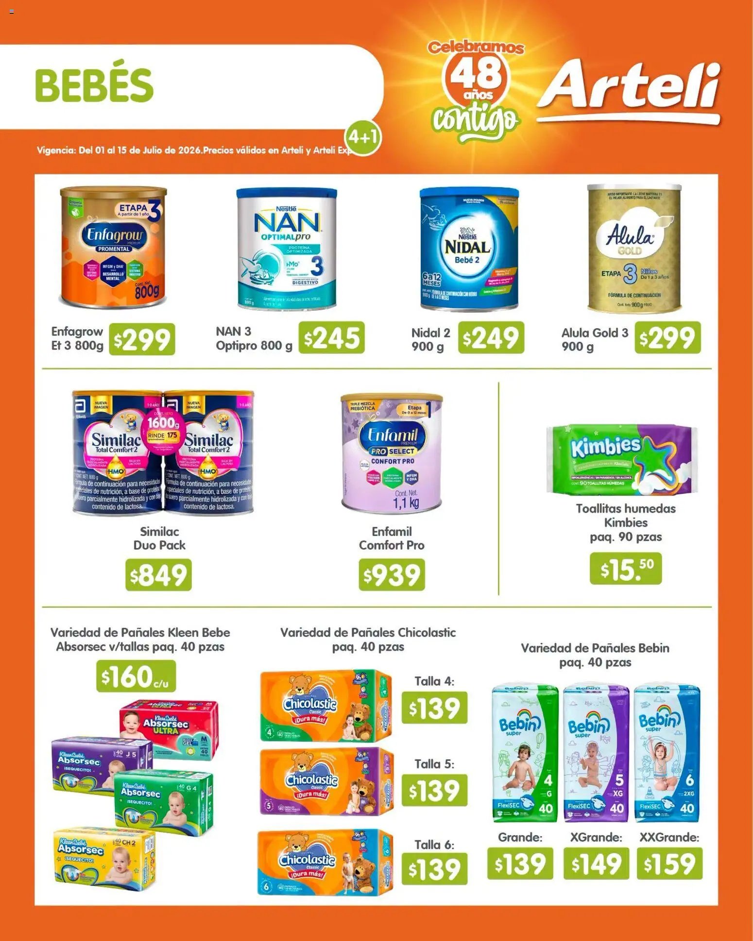 Arteli oferta desde 01/07/2026 Arteli folleto Quincenal