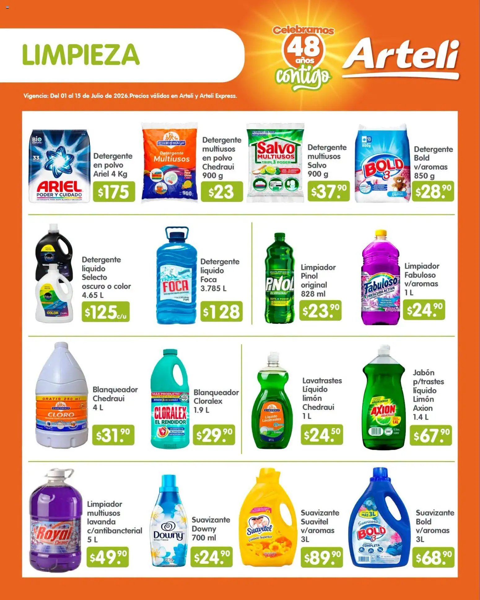 Arteli oferta desde 01/07/2026 Arteli folleto Quincenal