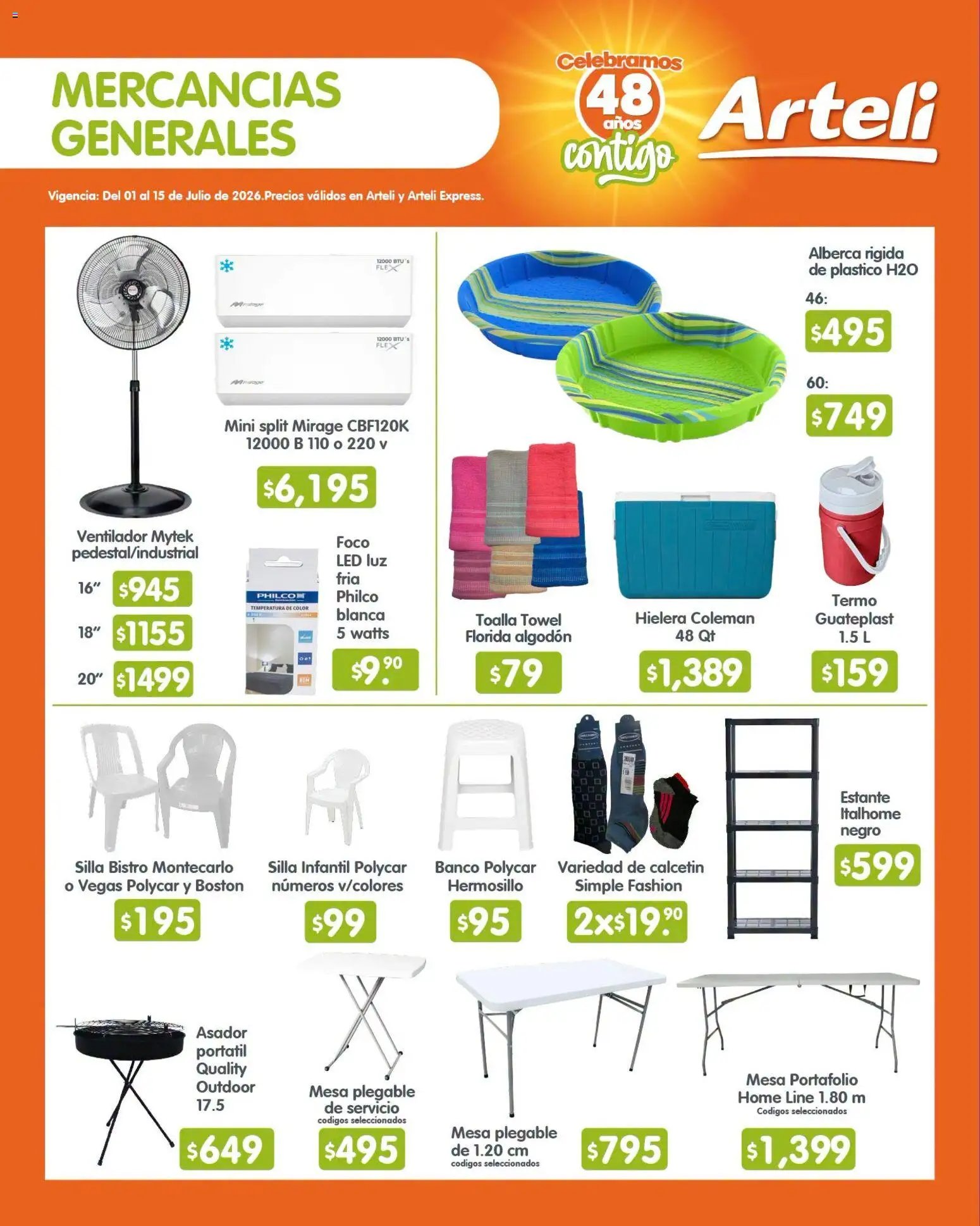 Arteli oferta desde 01/07/2026 Arteli folleto Quincenal