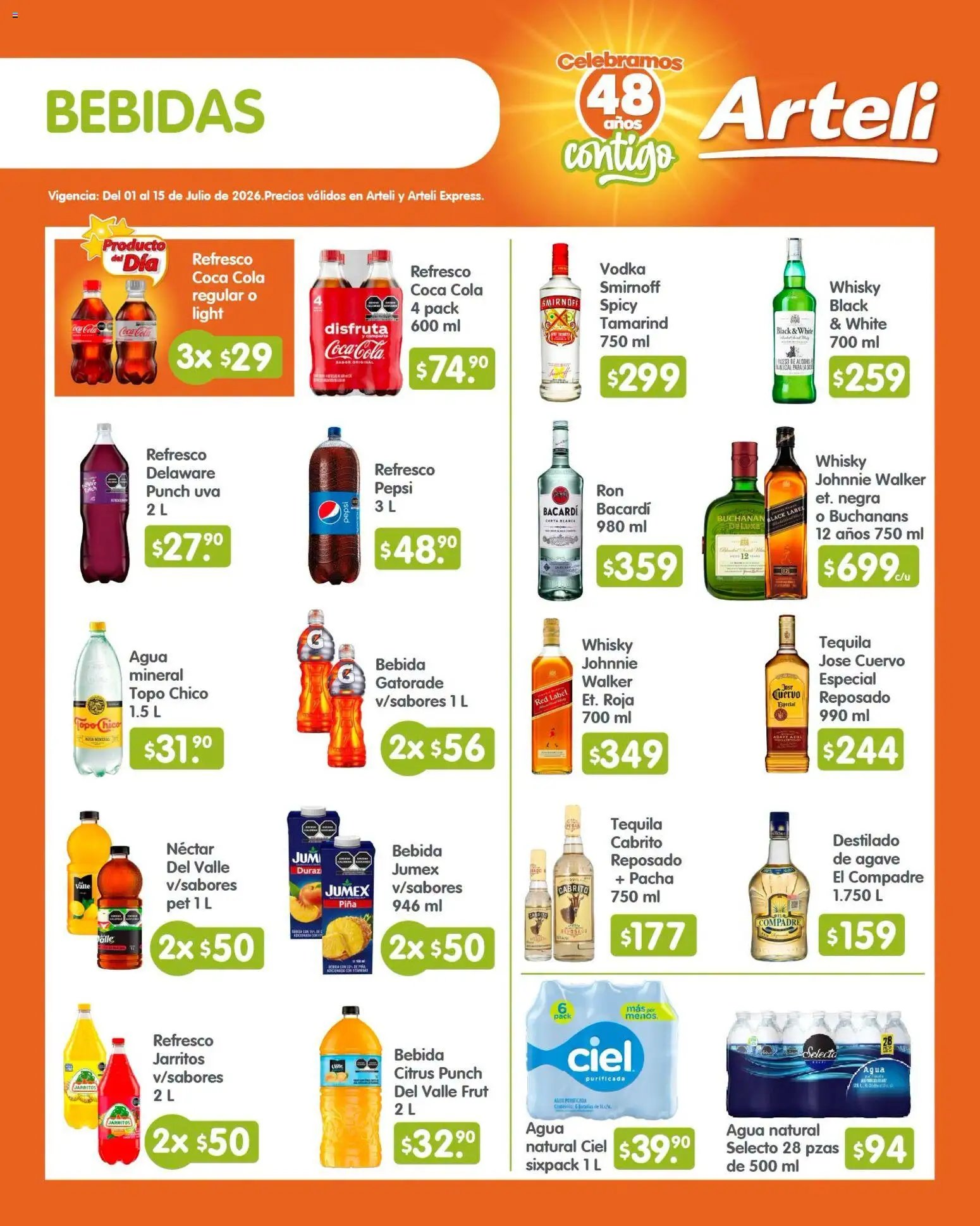 Arteli oferta desde 01/07/2026 Arteli folleto Quincenal
