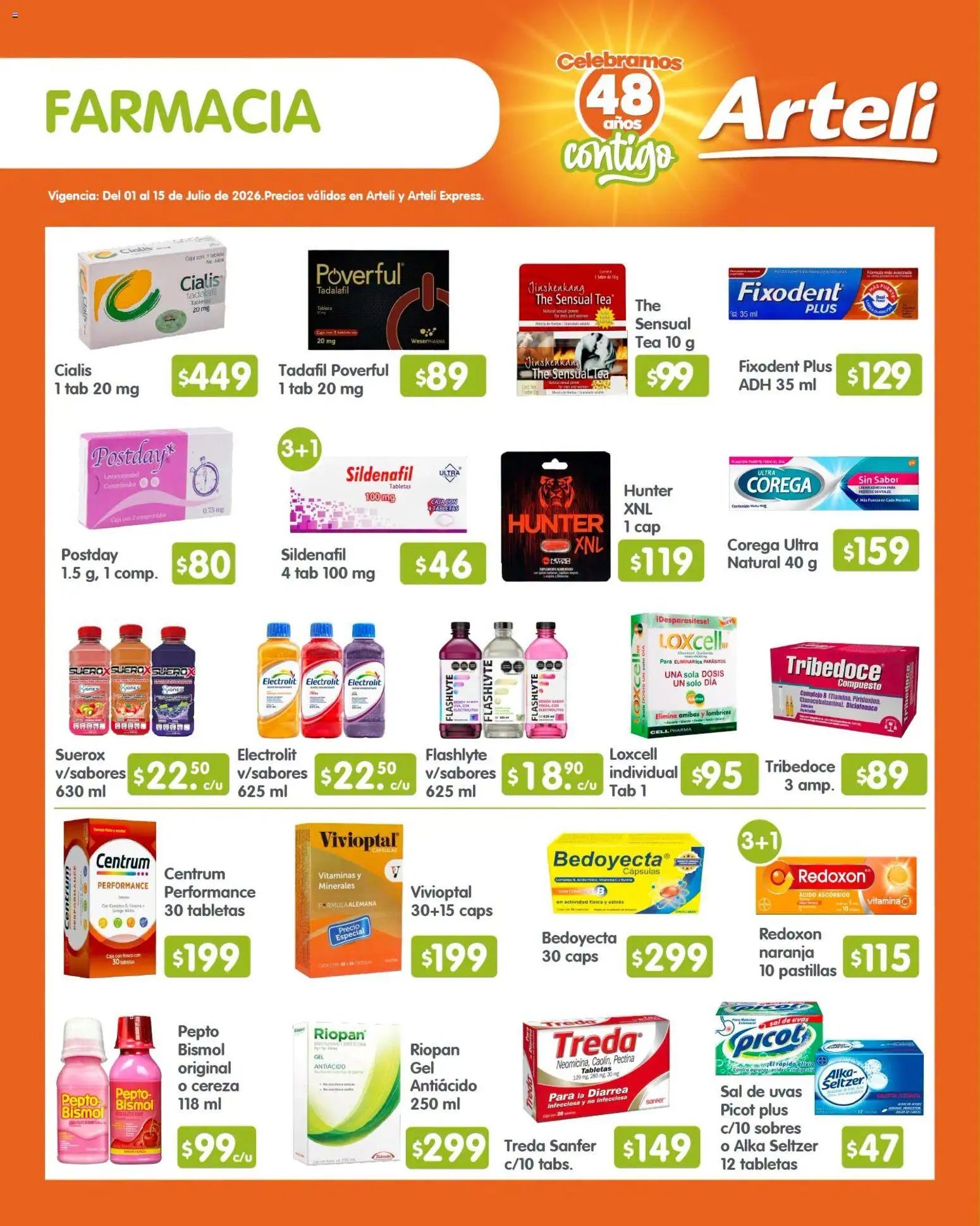 Arteli oferta desde 01/07/2026 Arteli folleto Quincenal