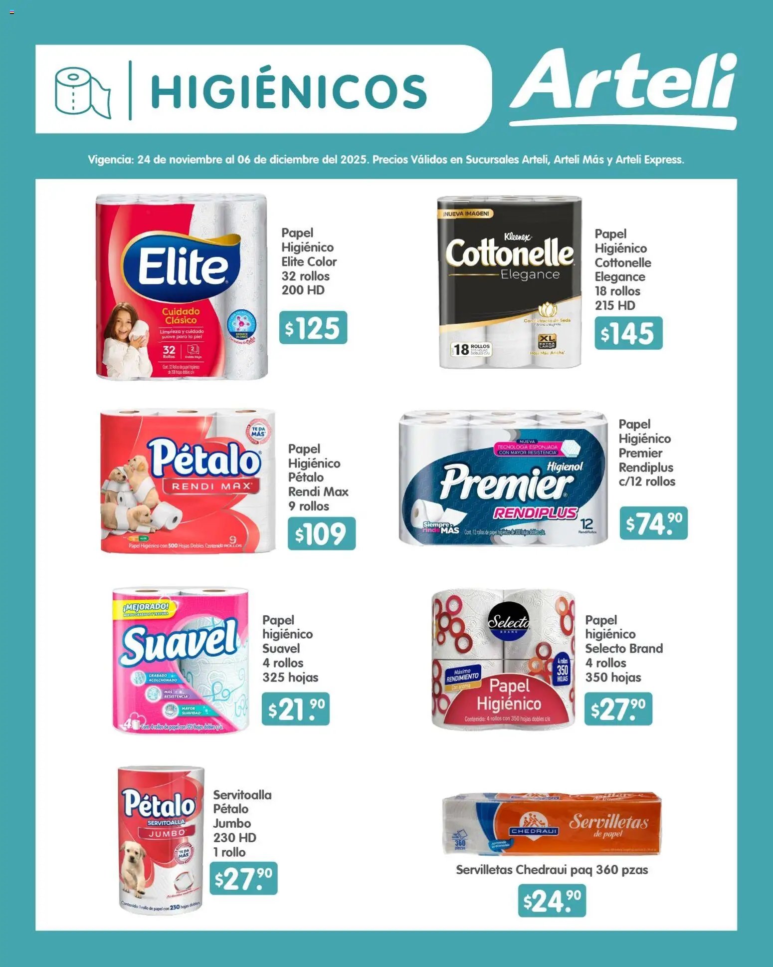 Arteli oferta desde 24/11/2025 Folleto Quincenal (2025-11-24 - 2025-12-06)