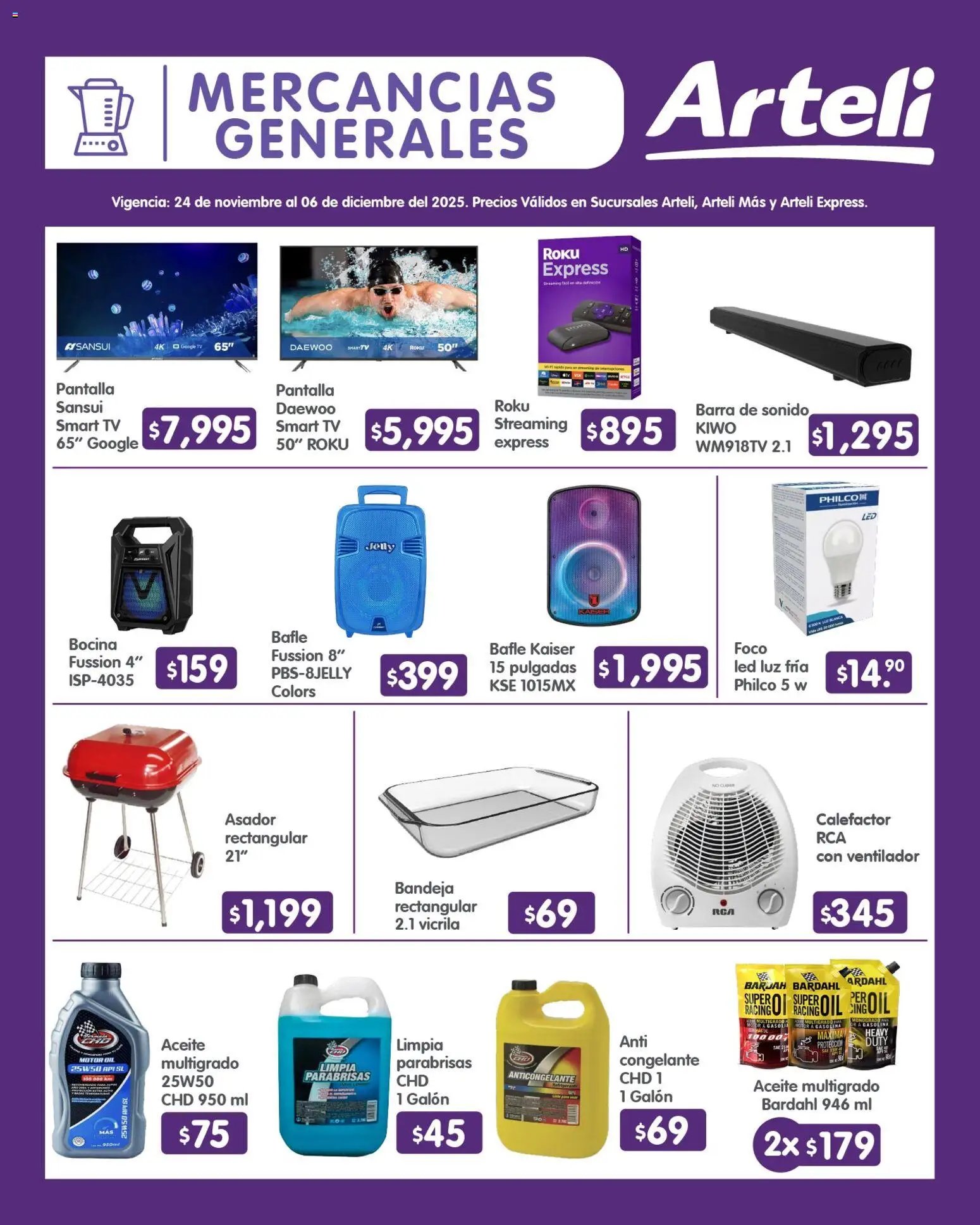 Arteli oferta desde 24/11/2025 Folleto Quincenal (2025-11-24 - 2025-12-06)