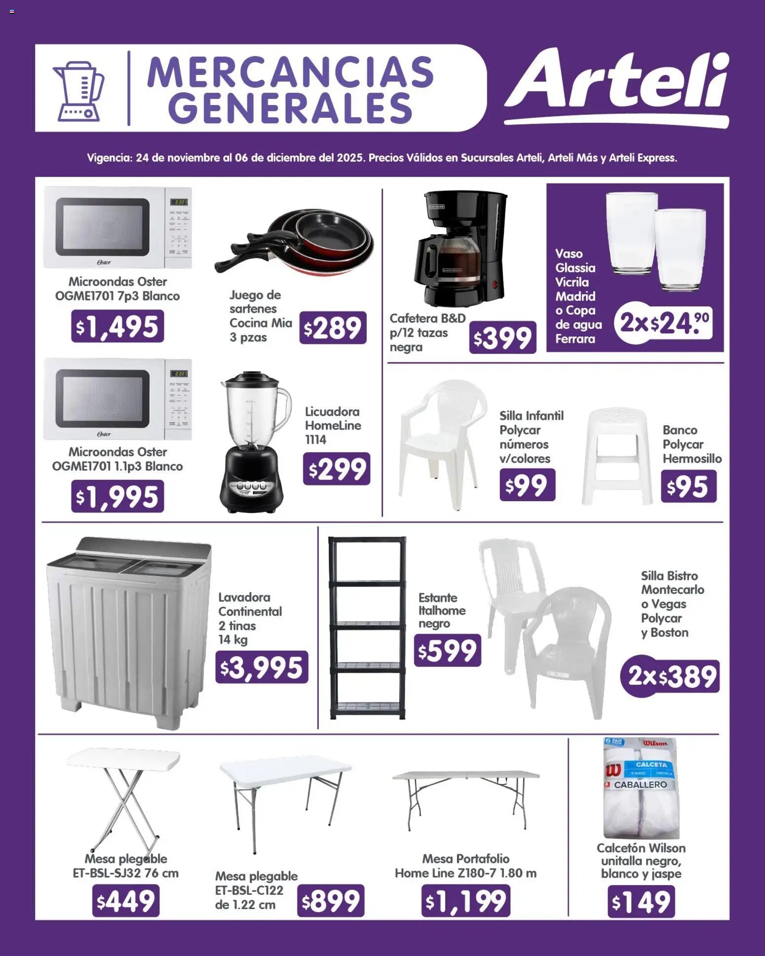 Arteli oferta desde 24/11/2025 Folleto Quincenal (2025-11-24 - 2025-12-06)