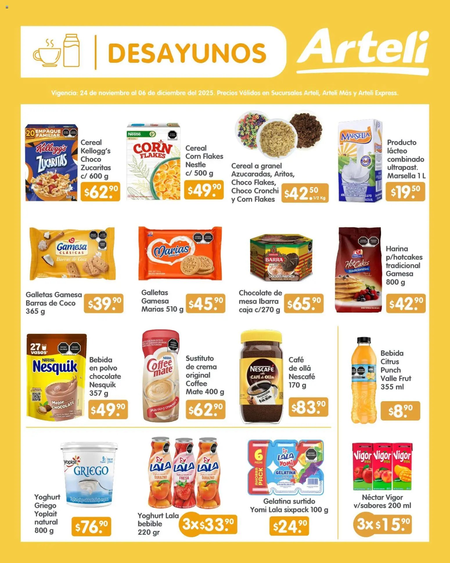 Arteli oferta desde 24/11/2025 Folleto Quincenal (2025-11-24 - 2025-12-06)