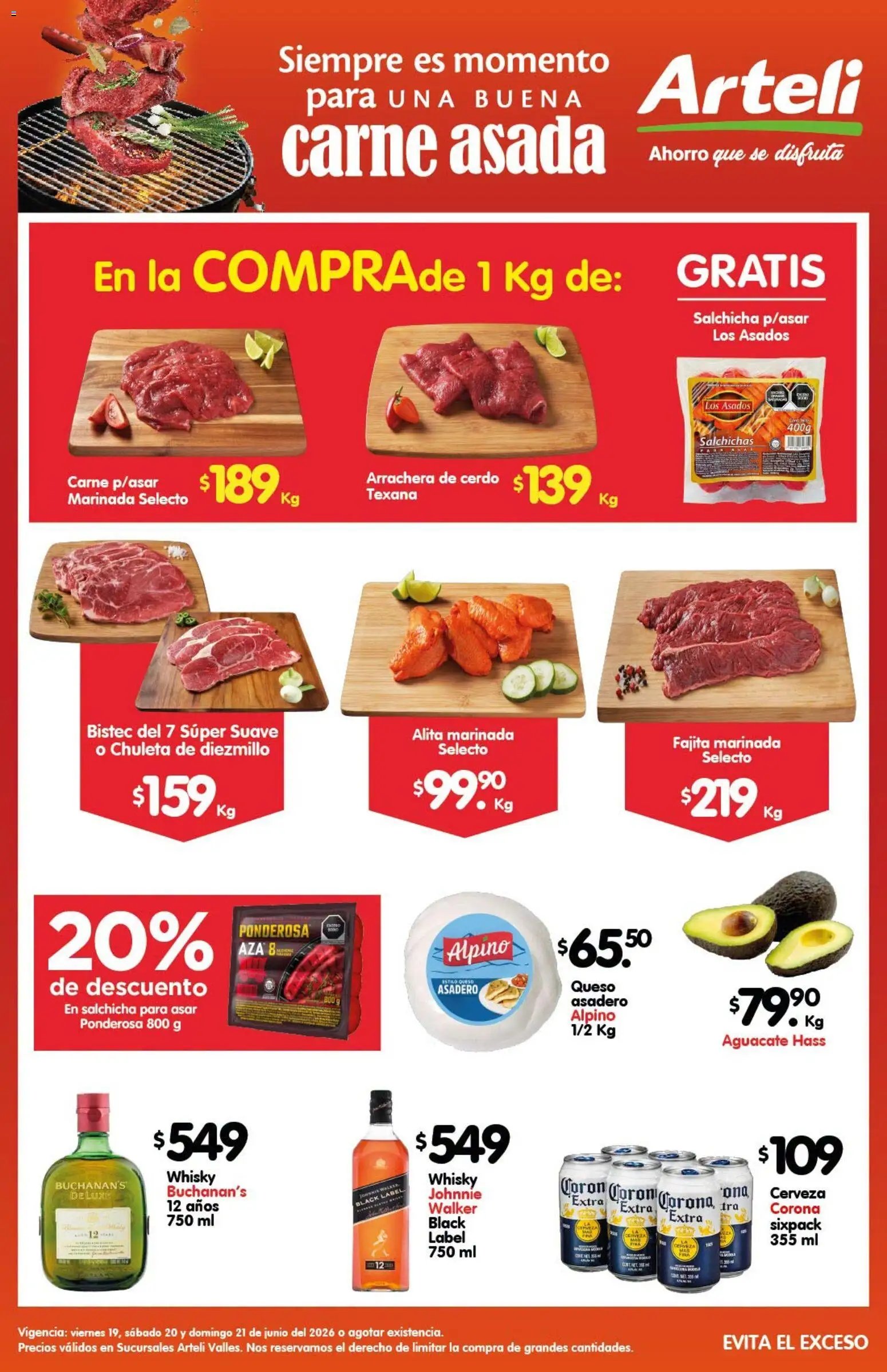 Arteli oferta desde 19/06/2026 Arteli folleto Carne Valles