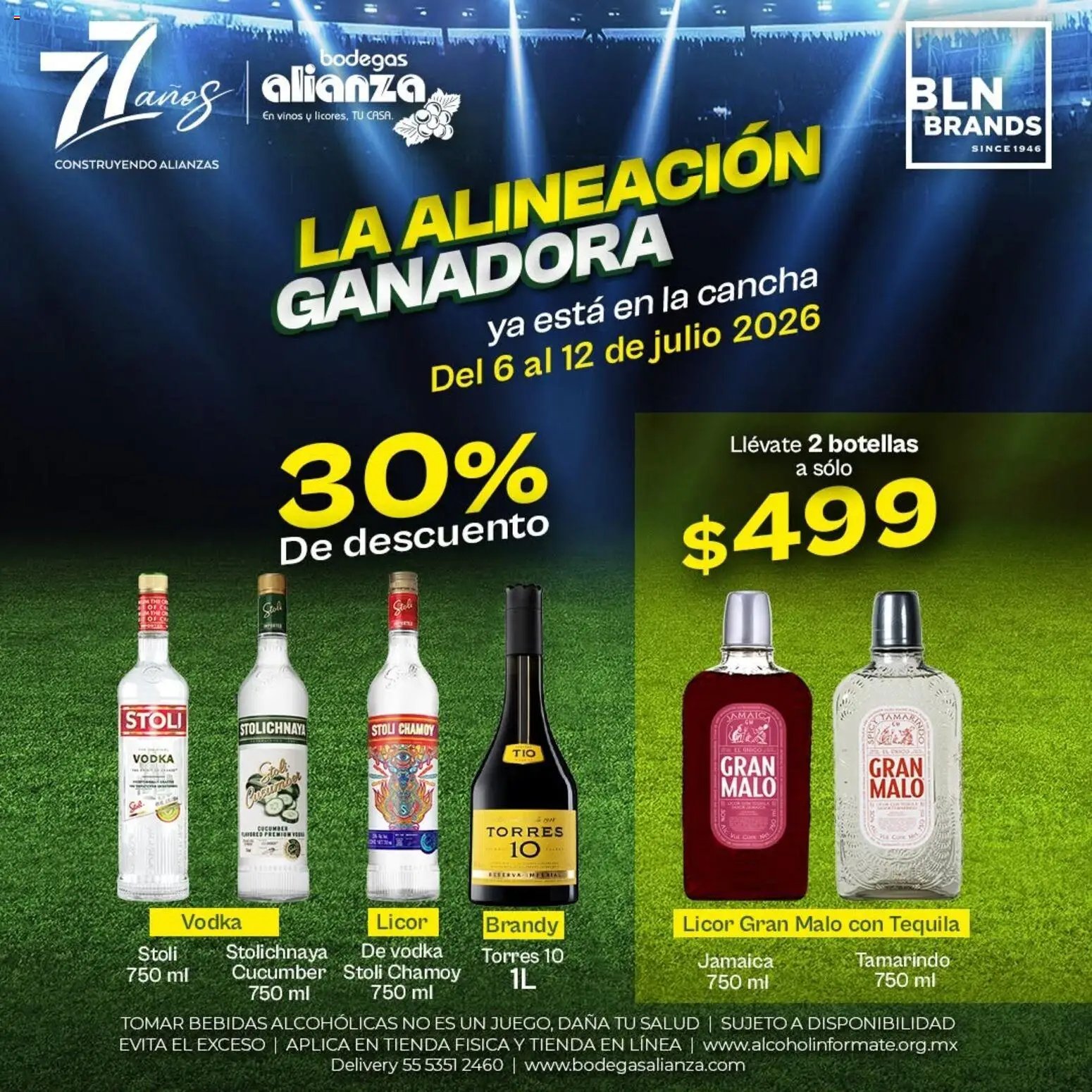 Bodegas Alianza oferta desde 06/07/2026 Bodegas Alianza catálogo La alineación ganadora