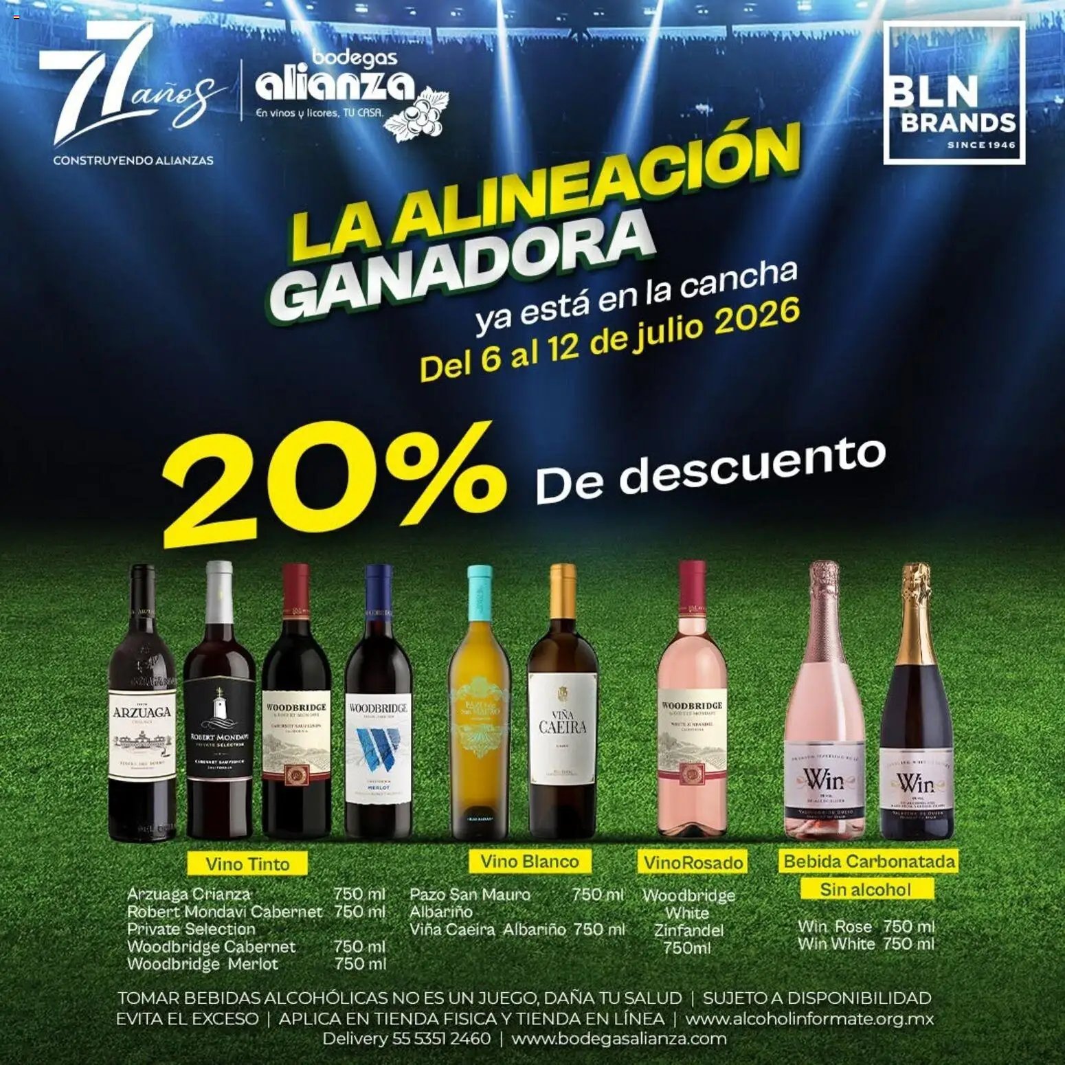 Bodegas Alianza oferta desde 06/07/2026 Bodegas Alianza catálogo La alineación ganadora