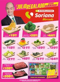 Soriana oferta desde 19/06/2026 Soriana Fin de Semana Mercado: Ags, Nay, Jal, Qro, Col, Mich, Gto, Hgo, Tlax, Mor, Pue, Gro, Oax, Edo. de Mex, CDMX, Zac y SLP