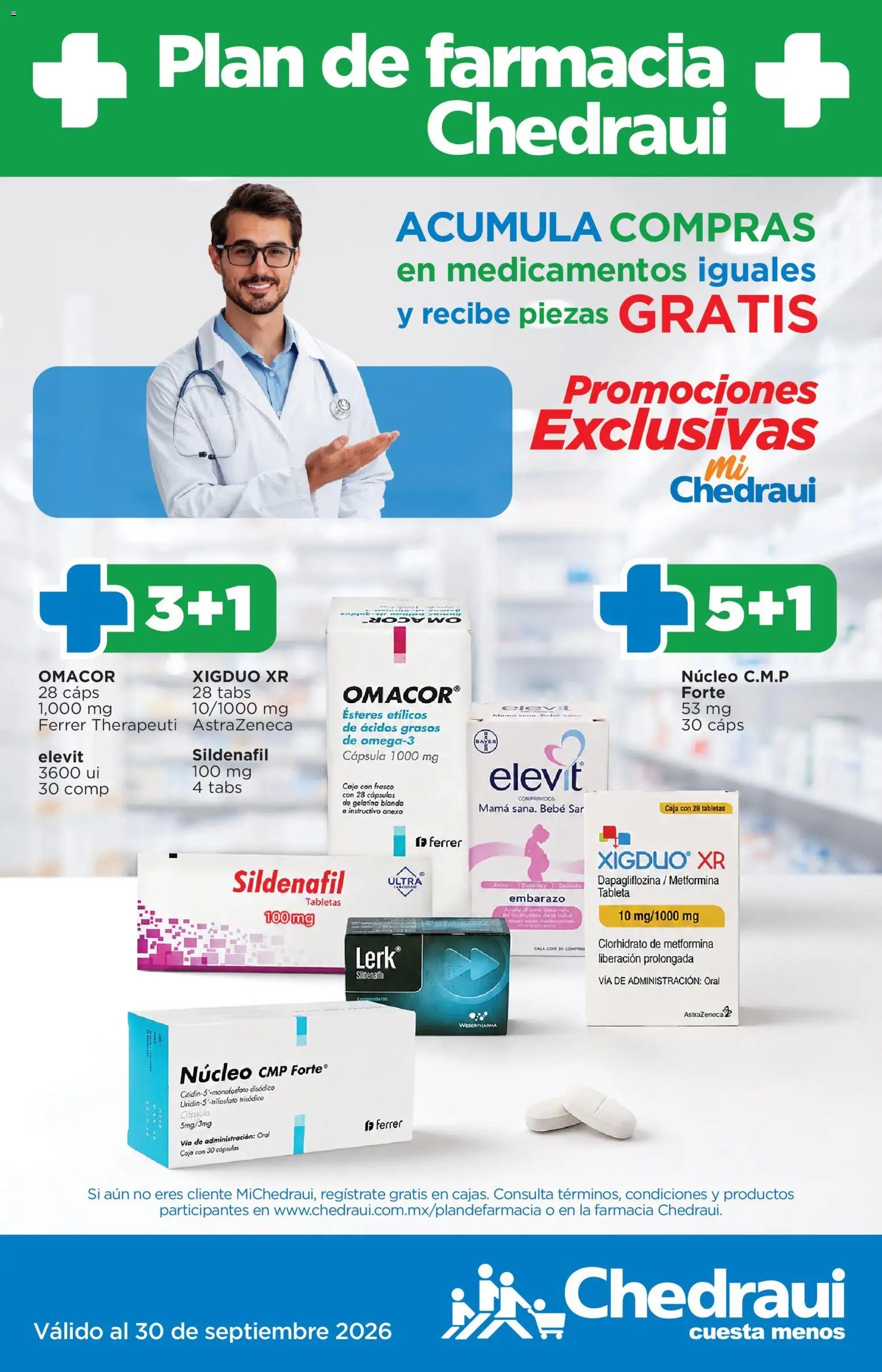 Chedraui oferta desde 01/07/2026 Chedraui folleto Plan de farmacia
