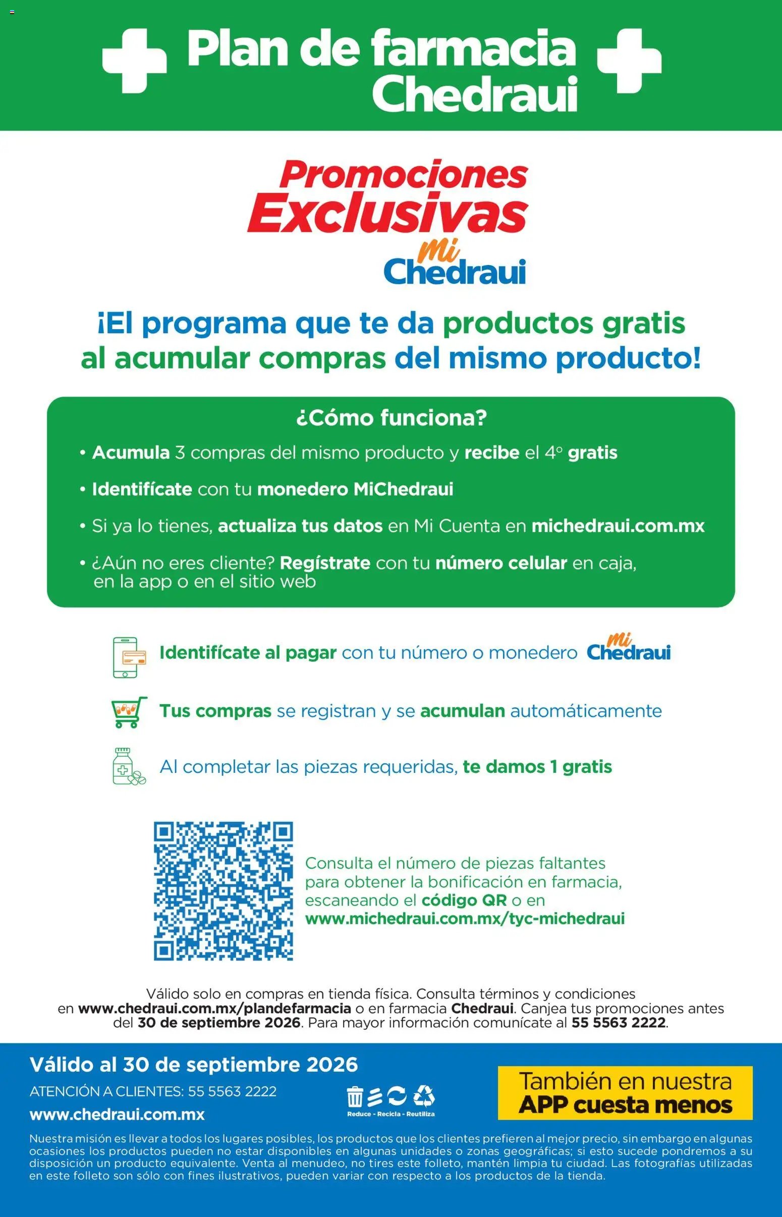 Chedraui oferta desde 01/07/2026 Chedraui folleto Plan de farmacia