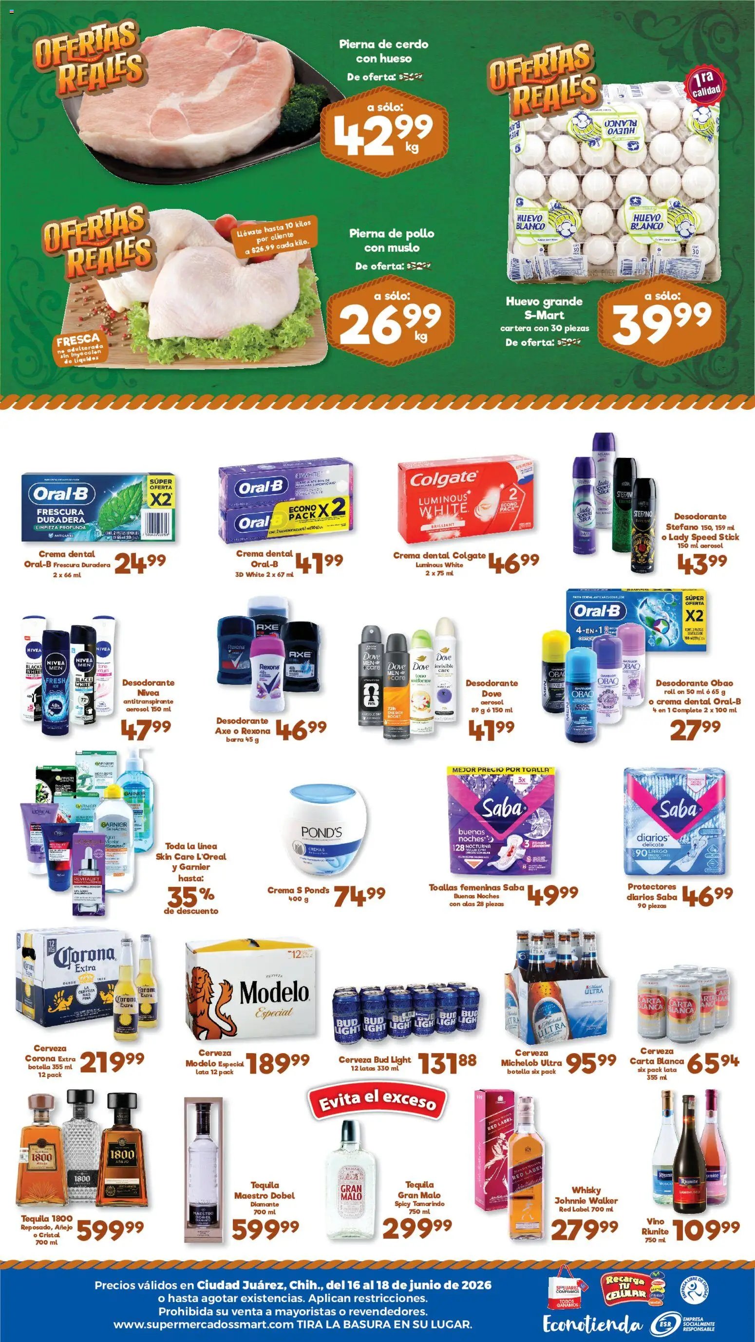 S-Mart oferta desde 16/06/2026 S-Mart folleto Ofertas de feria Juárez