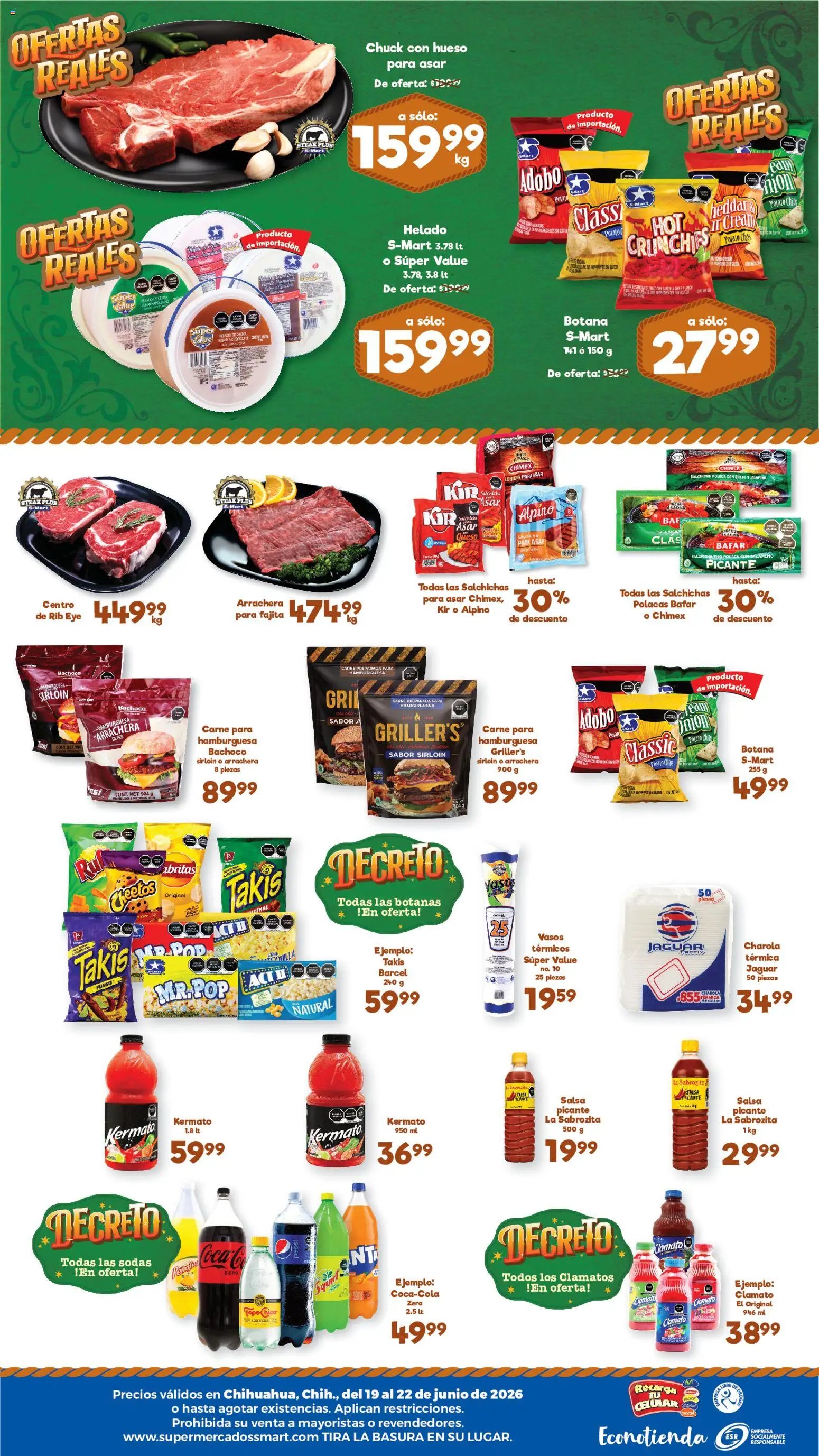 S-Mart oferta desde 19/06/2026 S-Mart folleto Ofertas de feria Chihuahua
