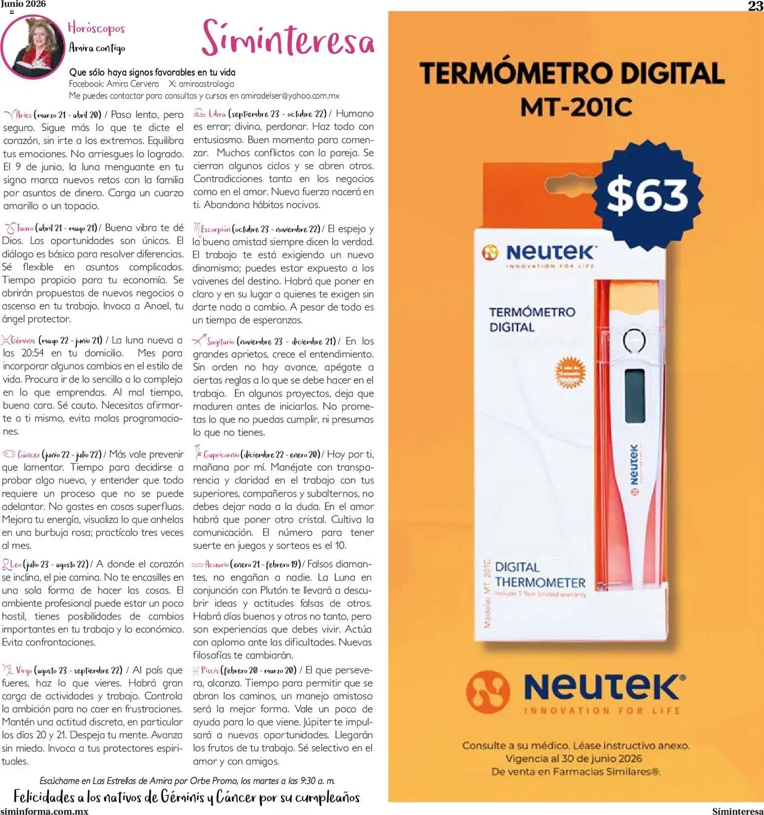 Farmacias Similares oferta desde 01/06/2026 Farmacias Similares catálogo