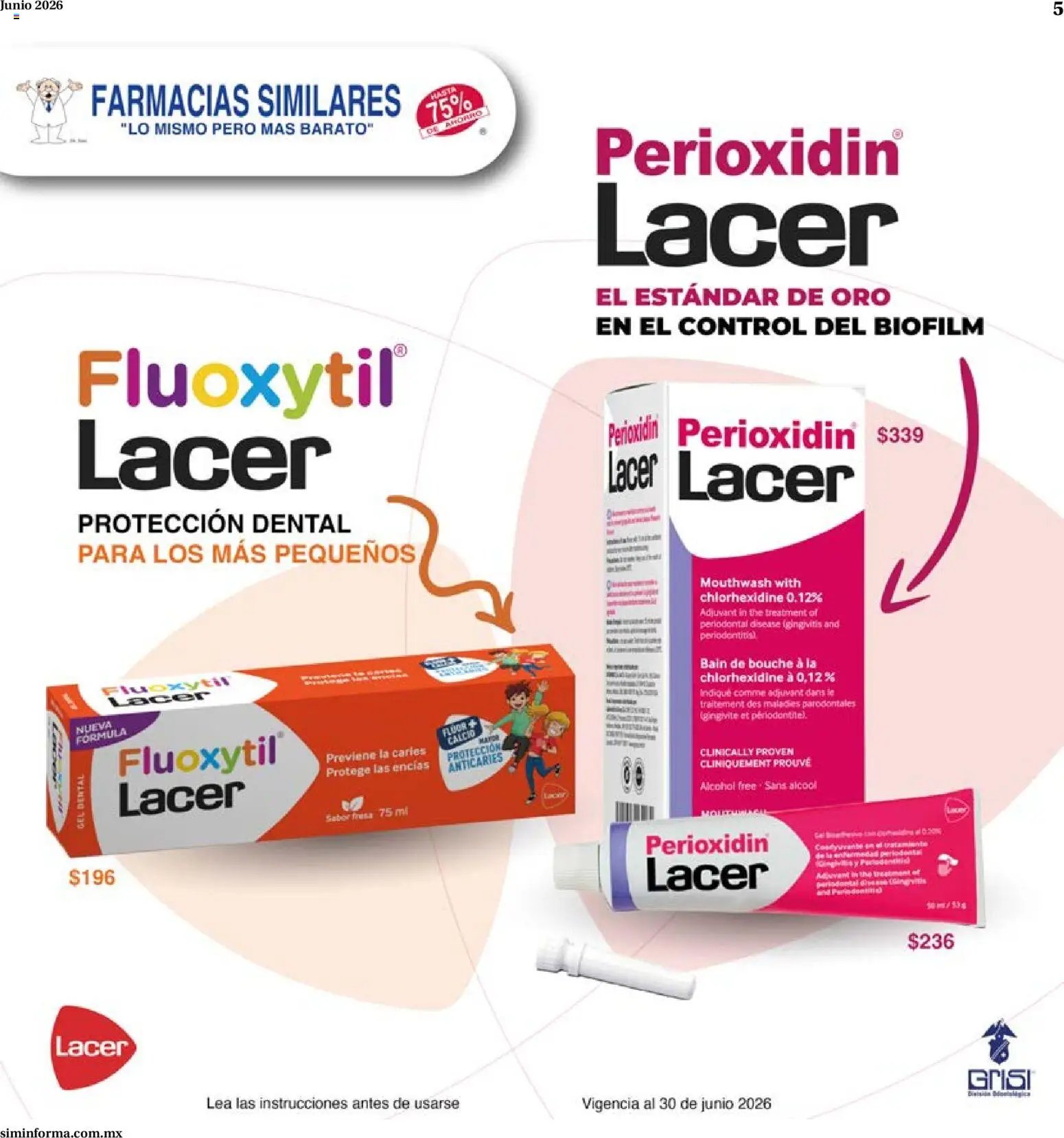 Farmacias Similares oferta desde 01/06/2026 Farmacias Similares catálogo
