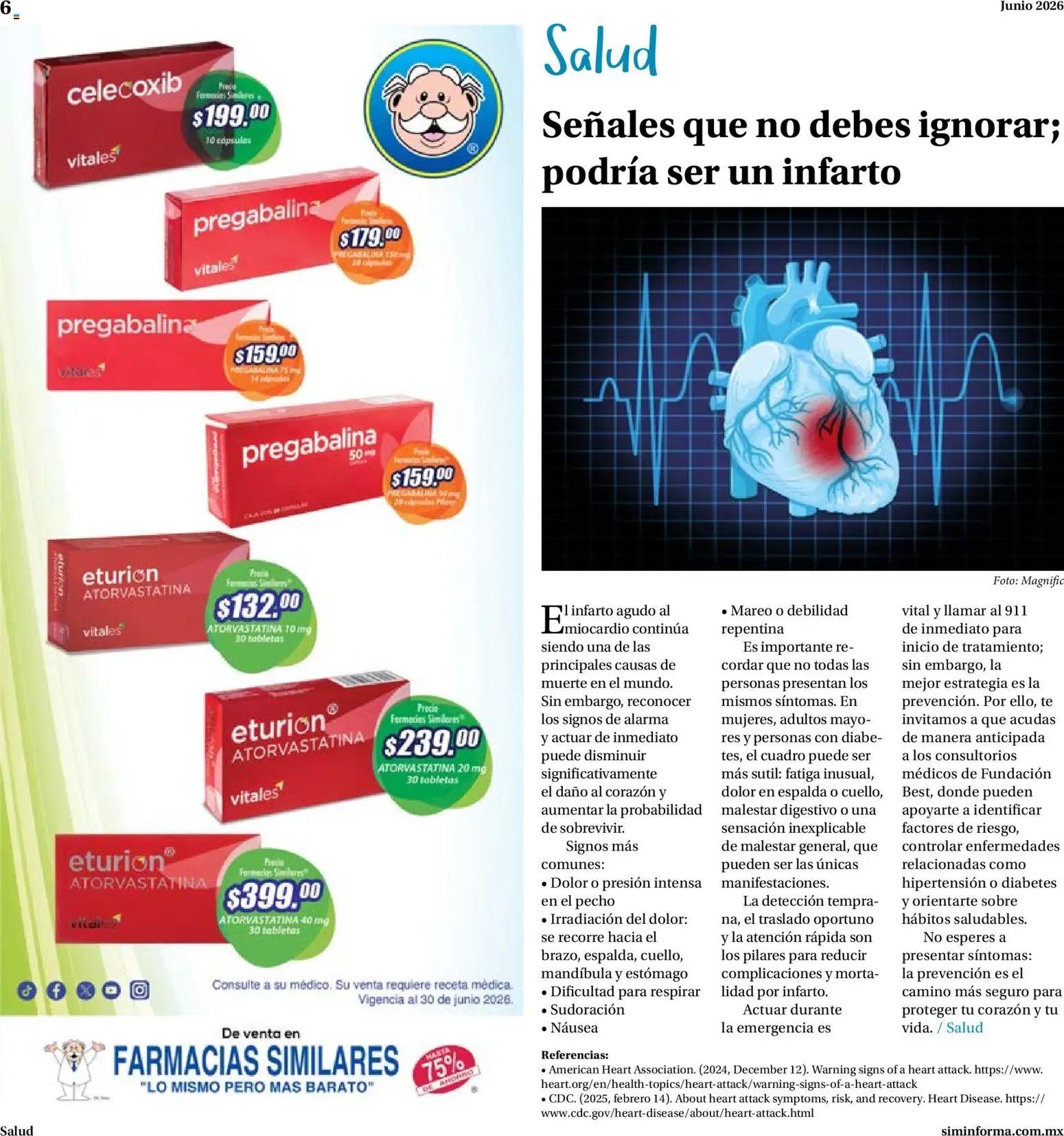 Farmacias Similares oferta desde 01/06/2026 Farmacias Similares catálogo
