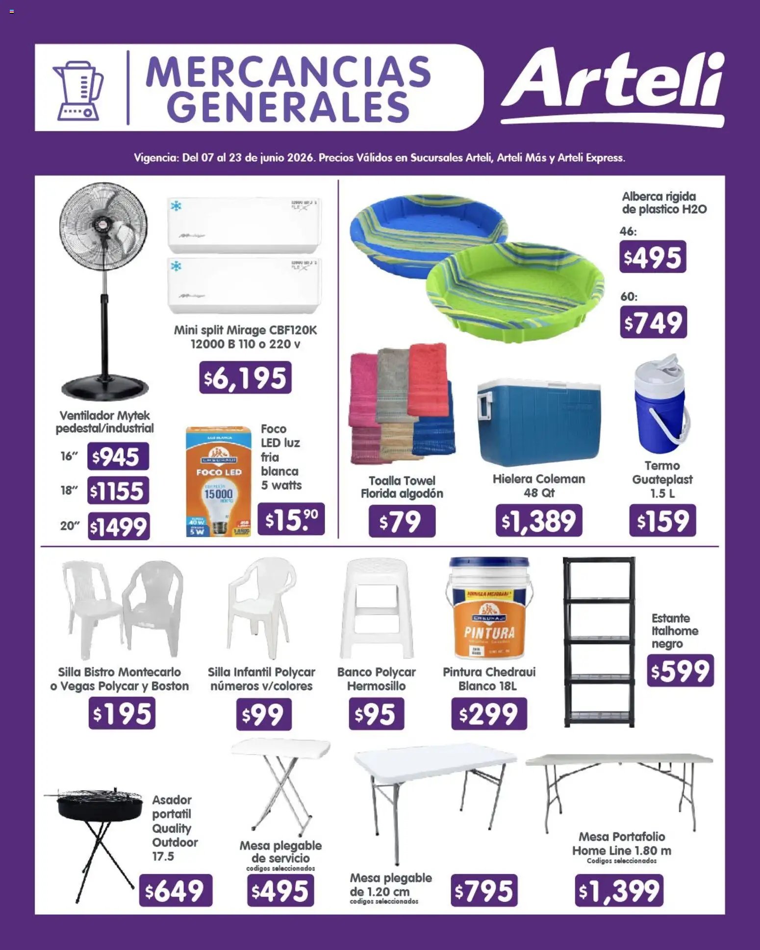 Arteli oferta desde 07/06/2026 Arteli folleto Quincenal