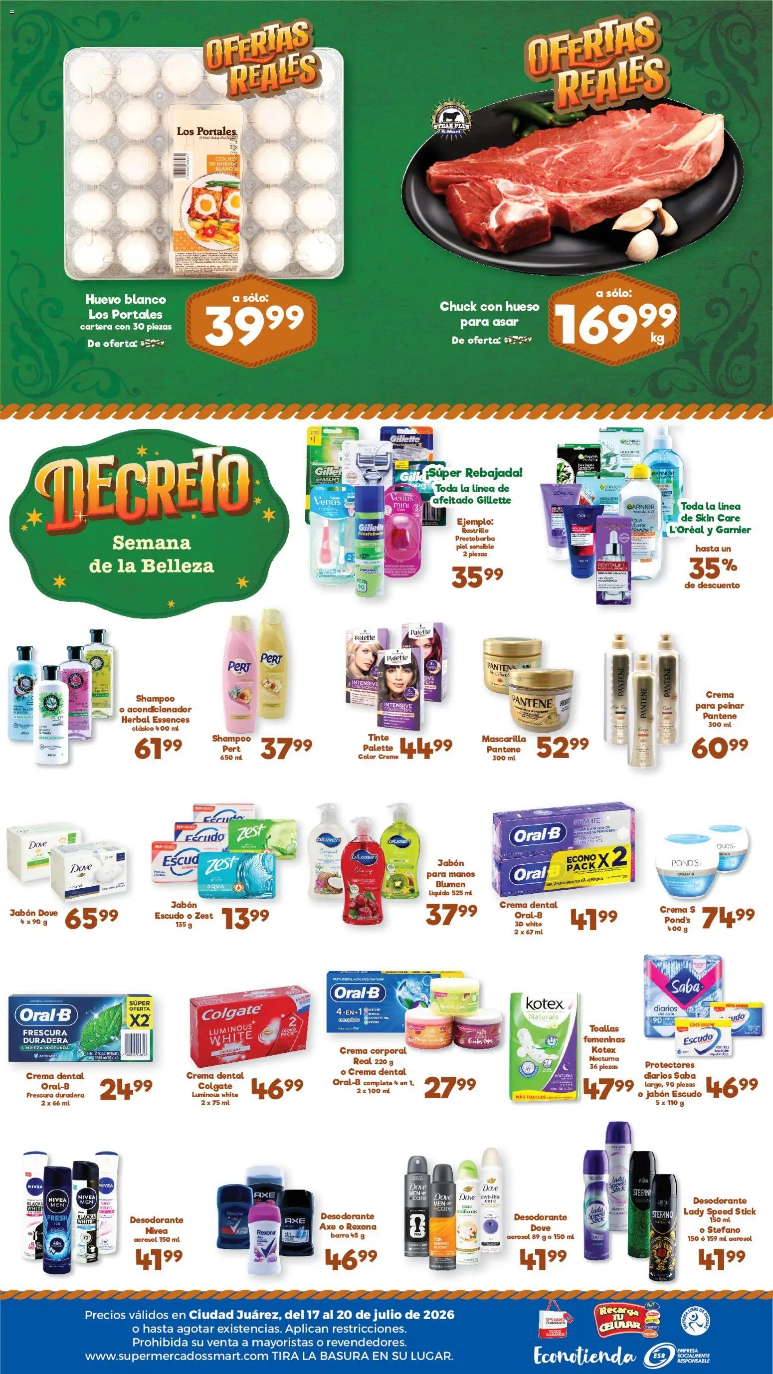 S-Mart oferta desde 17/07/2026 S-Mart folleto Ofertas de feria Juárez