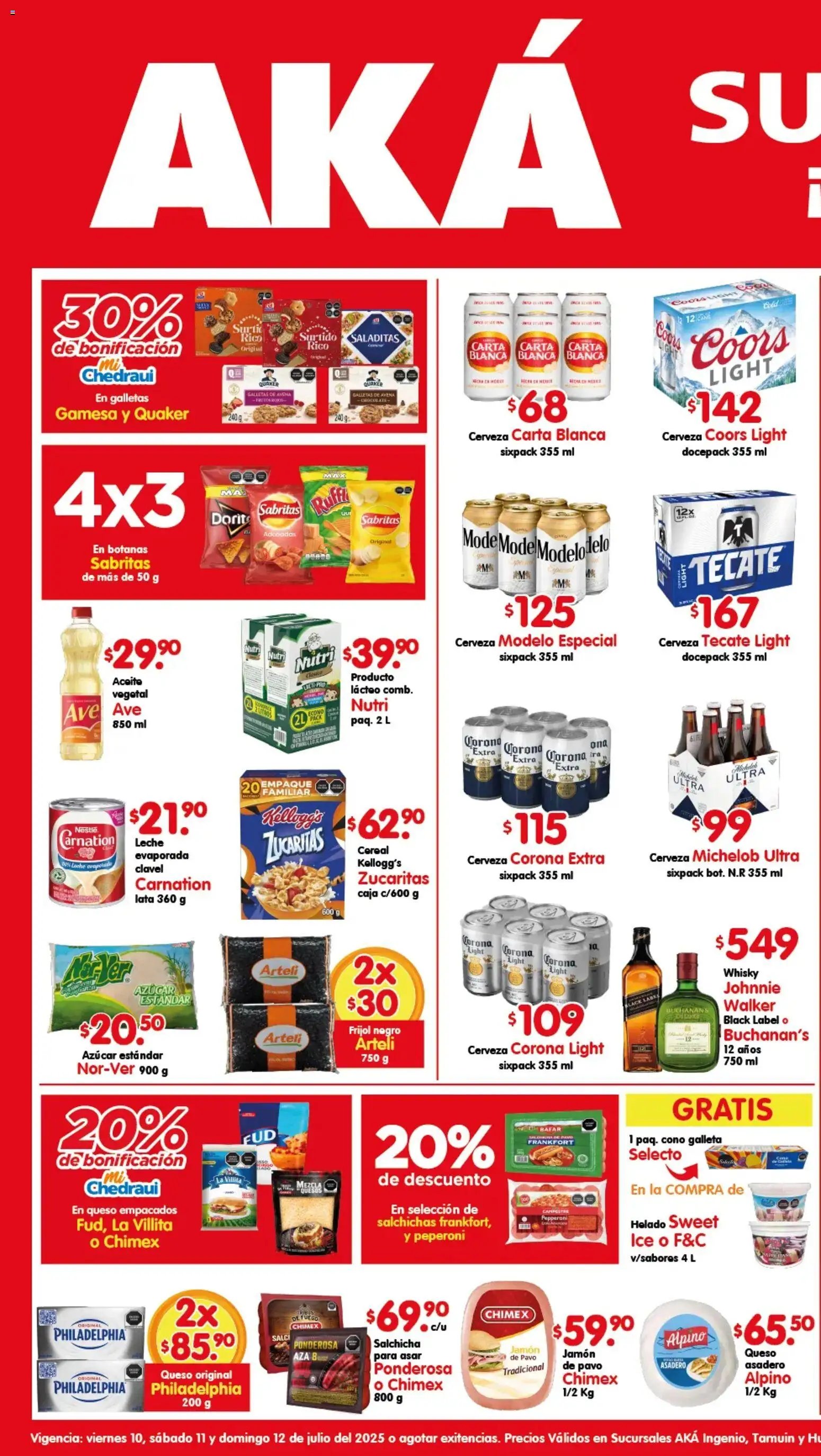 Arteli oferta desde 10/07/2026 Arteli folleto Aká Superbodegas Foraneas