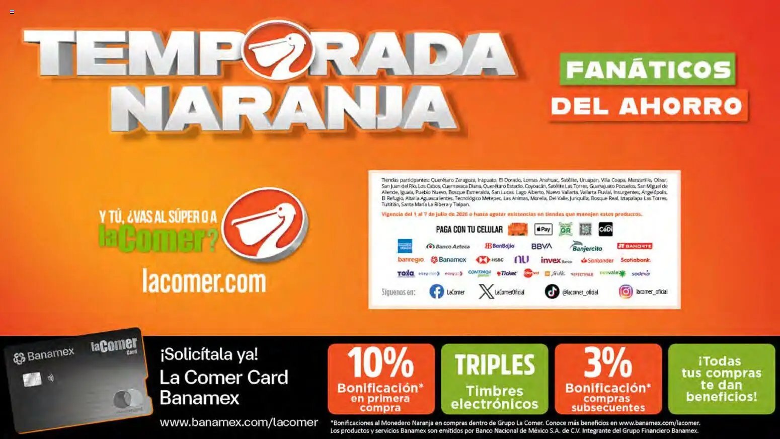 La Comer oferta desde 01/07/2026 La Comer folleto