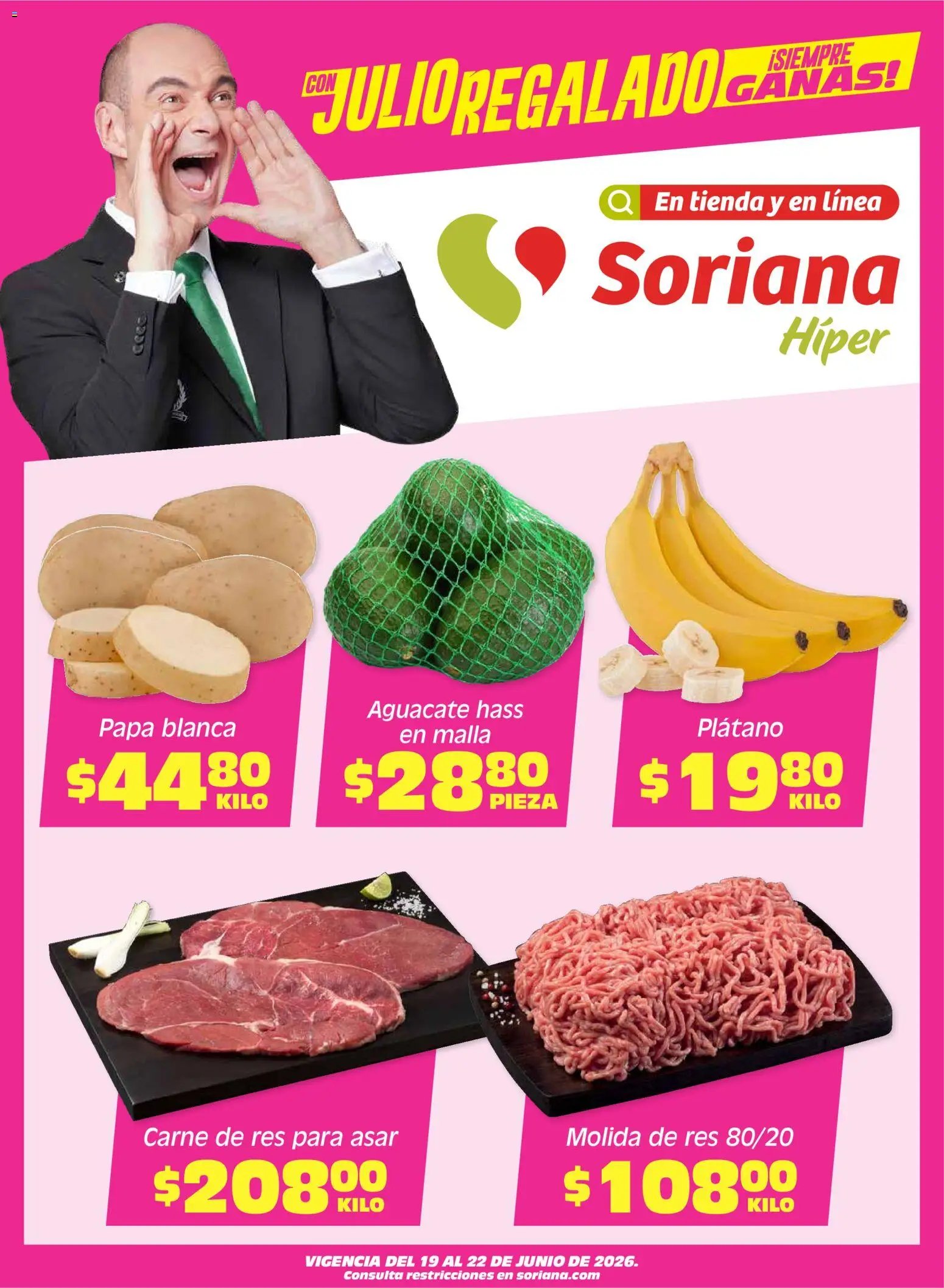 Soriana oferta desde 19/06/2026 Soriana Fin de Semana Híper: BCS, Son y Sin