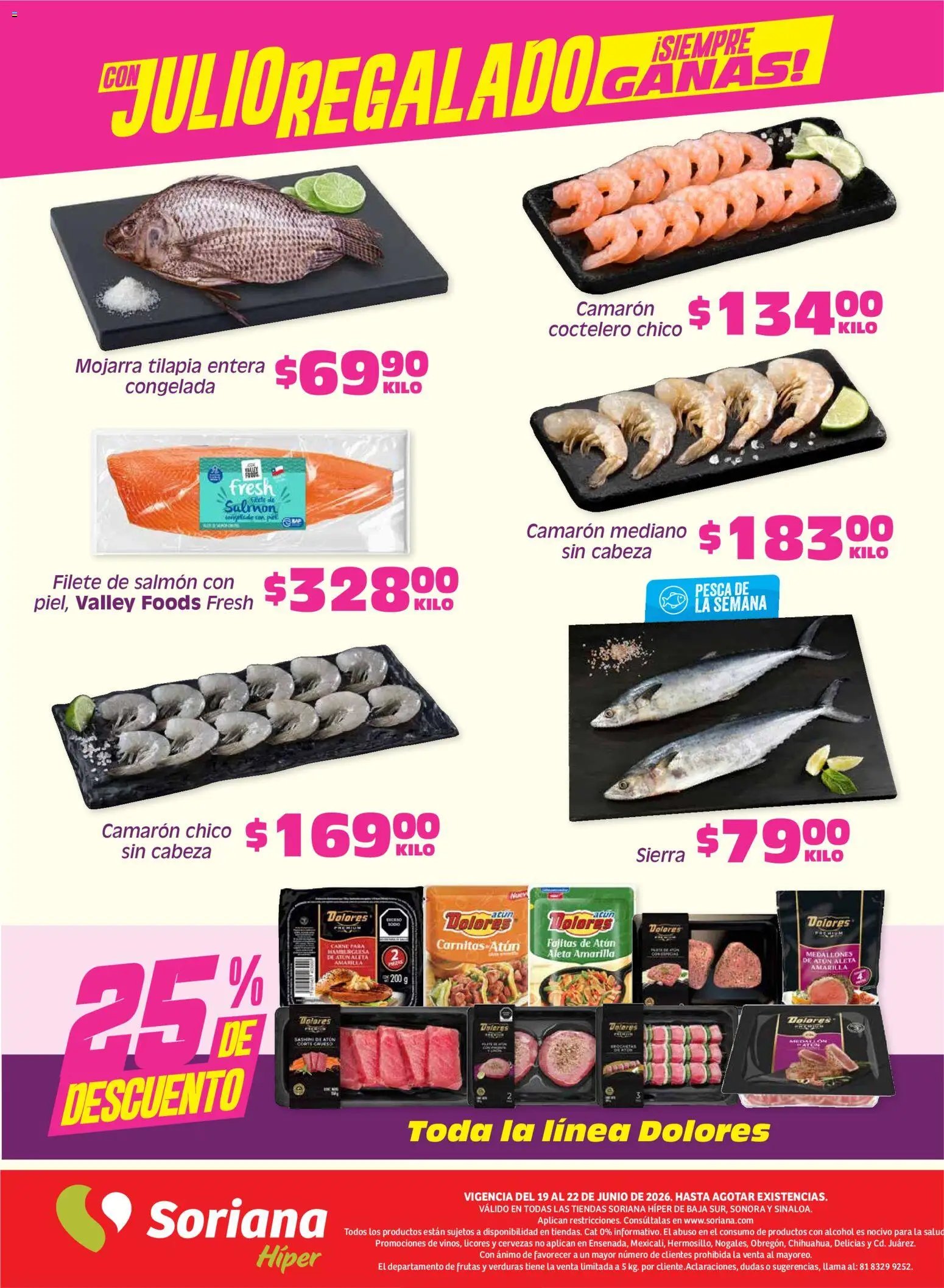 Soriana oferta desde 19/06/2026 Soriana Fin de Semana Híper: BCS, Son y Sin