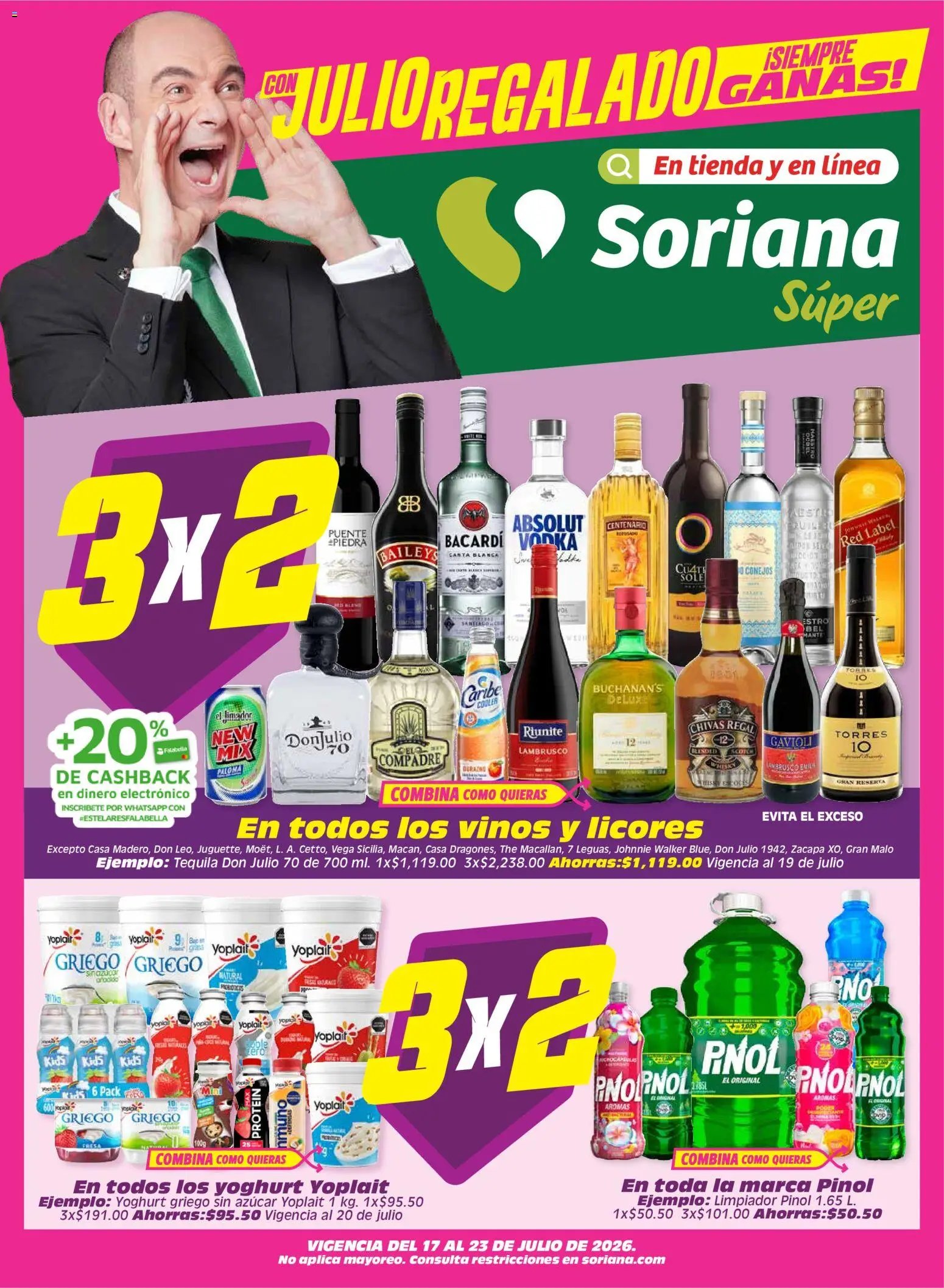 Soriana oferta desde 17/07/2026 Soriana Julio Regalado Súper Nacional