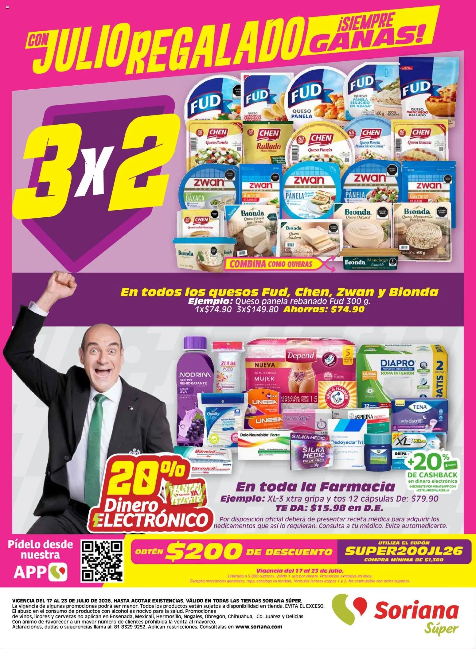Soriana oferta desde 17/07/2026 Soriana Julio Regalado Súper Nacional