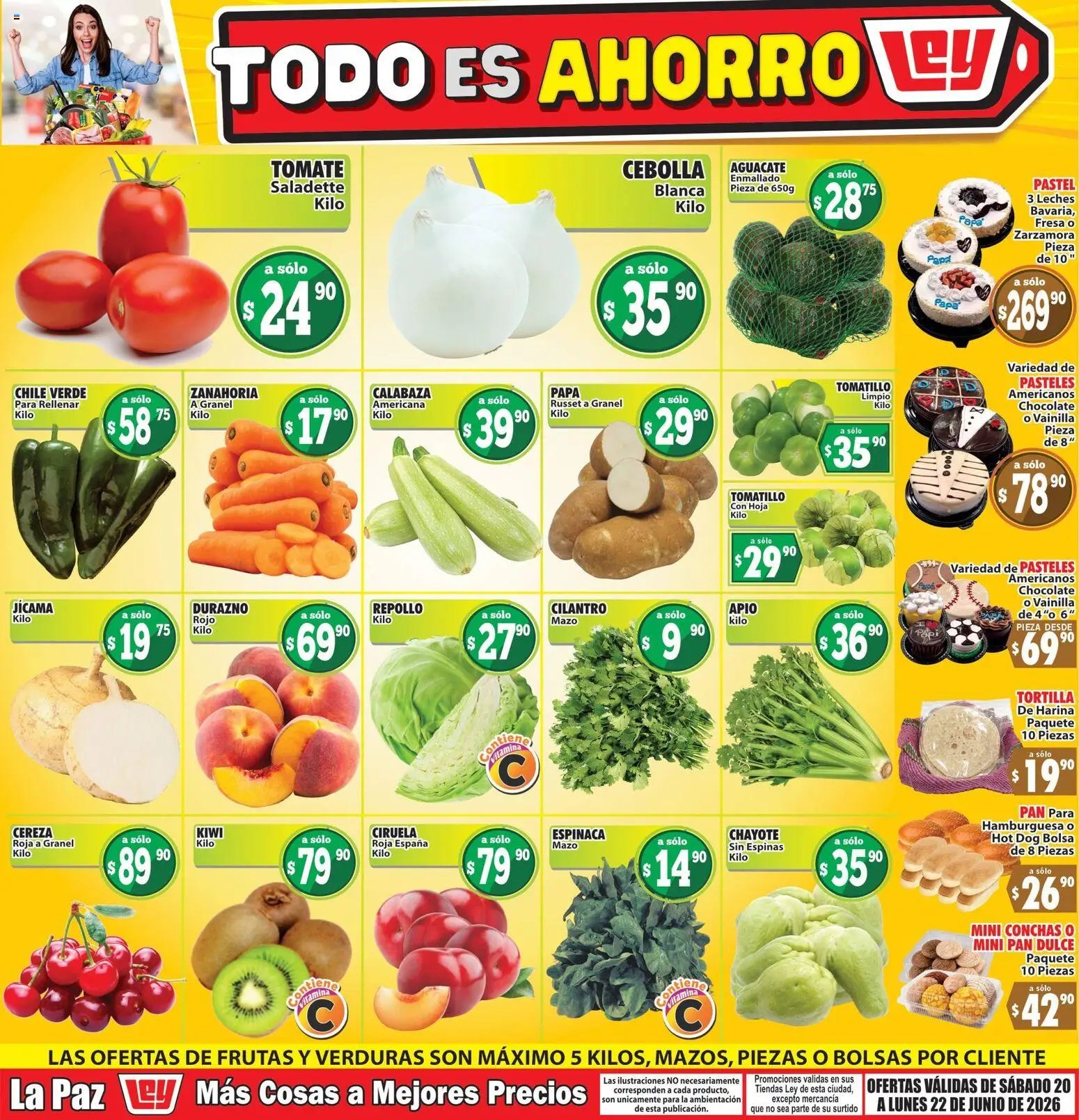 Casa Ley oferta desde 20/06/2026 Casa Ley folleto Las ofertas de frutas y verdunas La Paz