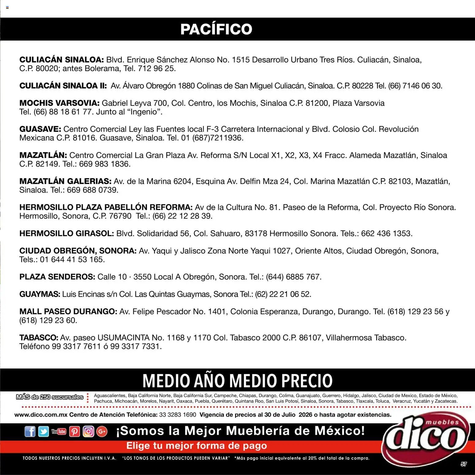Muebles Dico oferta desde 01/07/2026 Muebles Dico catálogo