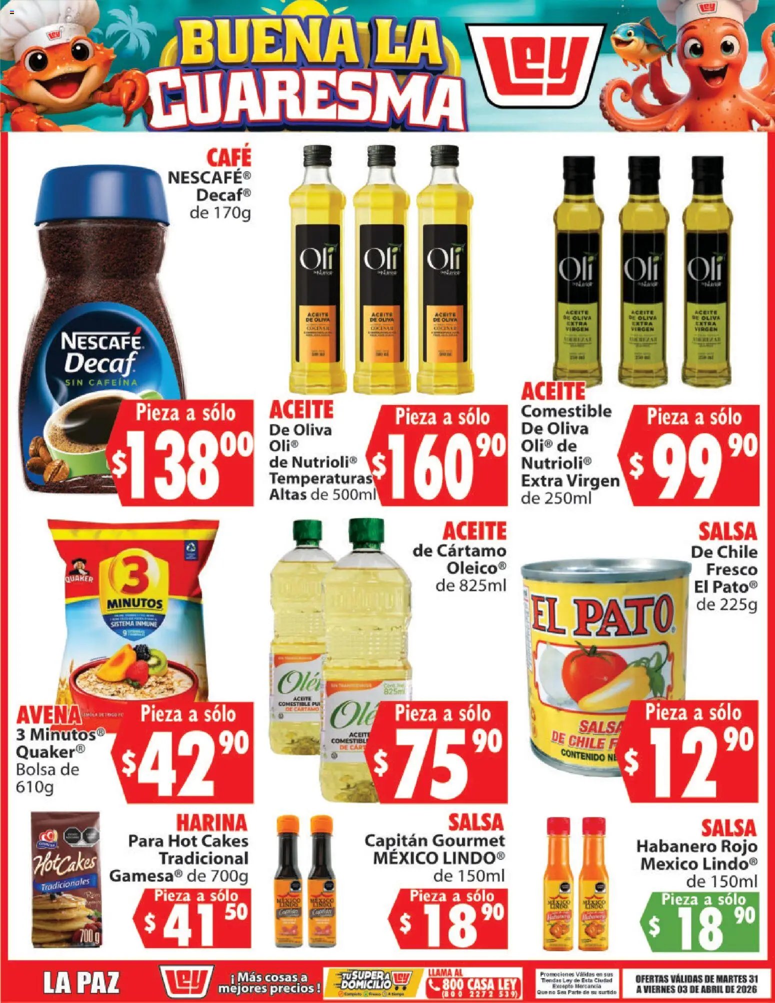 Casa Ley oferta desde 31/03/2026 Casa Ley folleto Buena la Cuaresma (2026-03-31 - 2026-04-03)