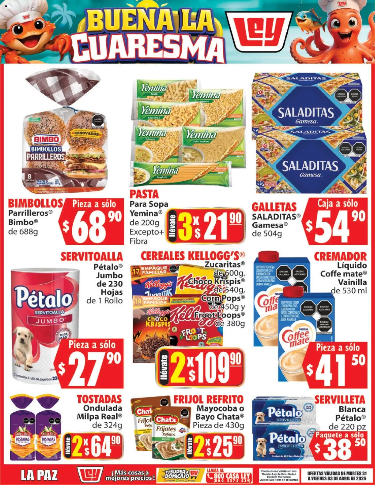 Casa Ley oferta desde 31/03/2026 Casa Ley folleto Buena la Cuaresma (2026-03-31 - 2026-04-03)