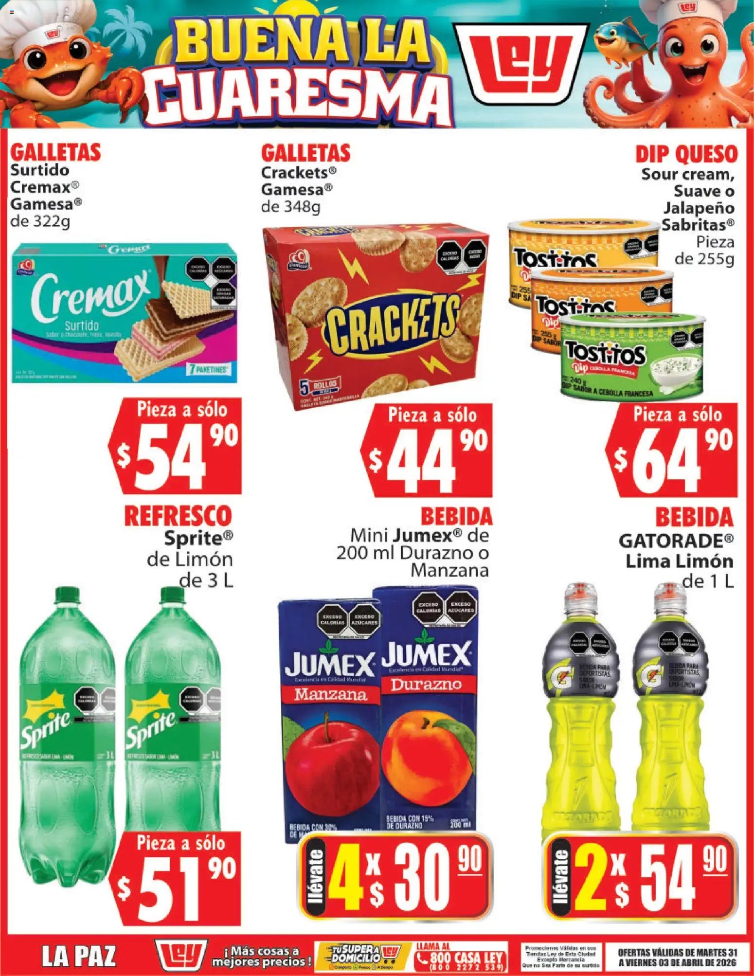 Casa Ley oferta desde 31/03/2026 Casa Ley folleto Buena la Cuaresma (2026-03-31 - 2026-04-03)