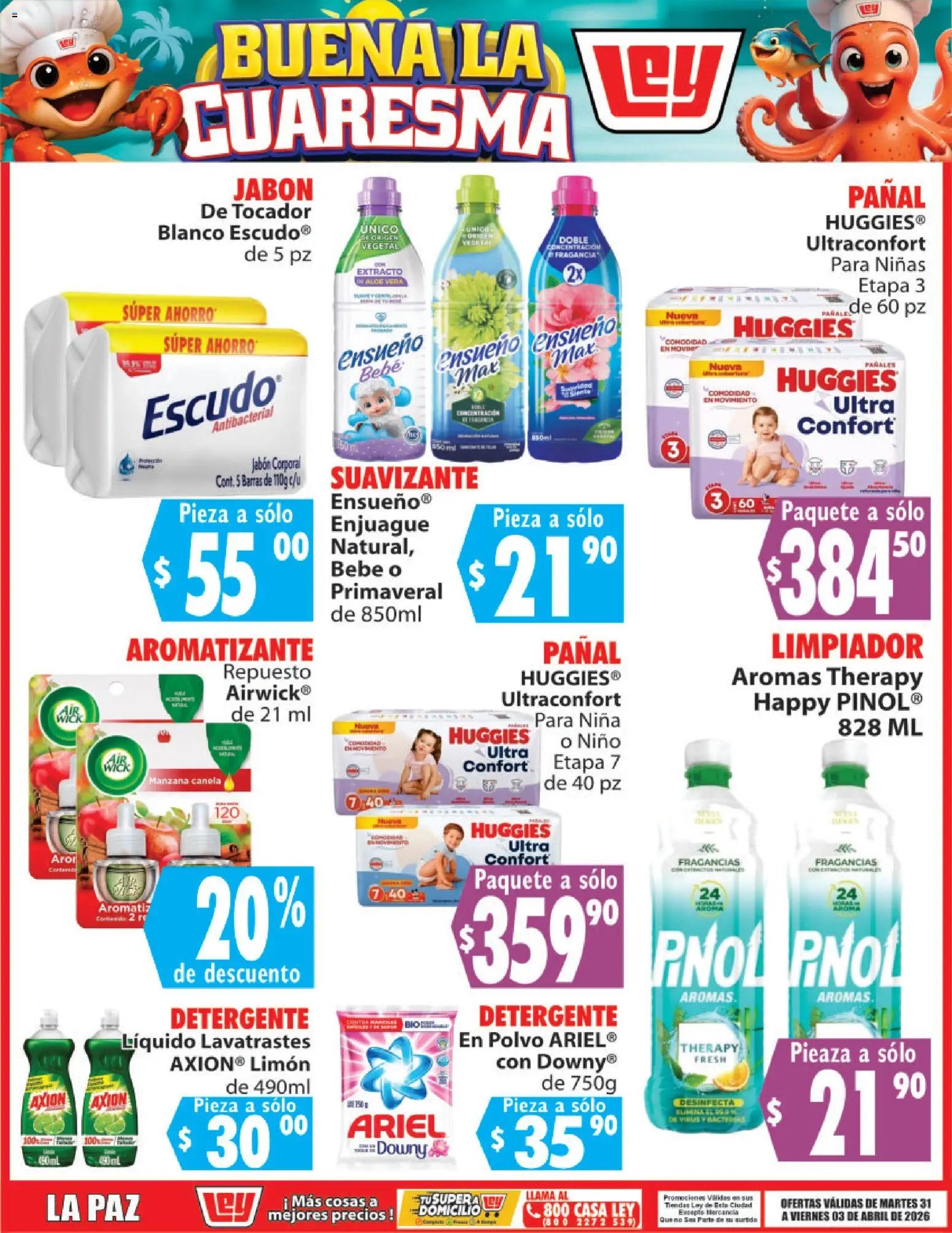 Casa Ley oferta desde 31/03/2026 Casa Ley folleto Buena la Cuaresma (2026-03-31 - 2026-04-03)