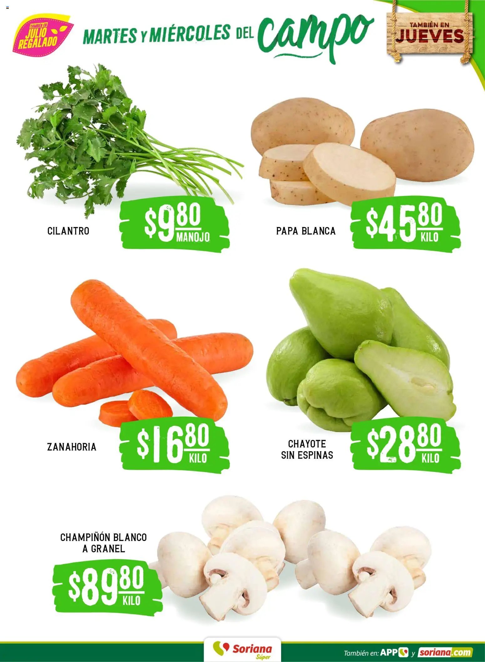 Soriana oferta desde 23/06/2026 Soriana Martes y Miércoles del Campo Súper: Juárez